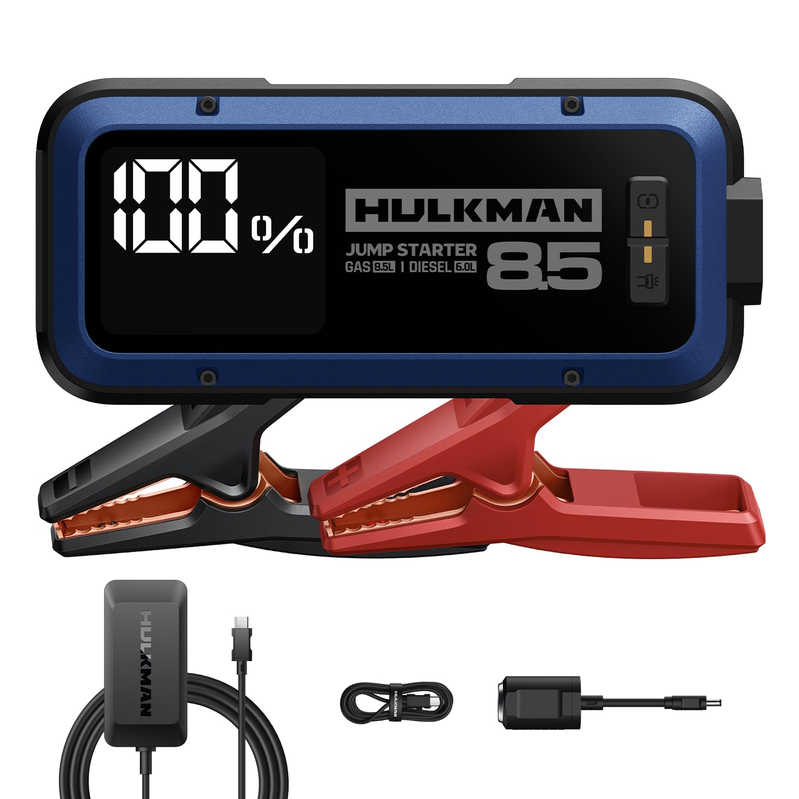 Hulkman Alpha 85 2000A Smart Battery Jumper Starter with 3.3 Inch LED Display