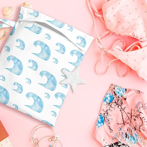 Miniatura 5 de zcyxuuw Bolsa húmeda, bolsa húmeda y seca, bolsa húmeda para traje de baño, viajes, playa, piscina, pañales, ropa sucia de yoga, gimnasio, bolsa de