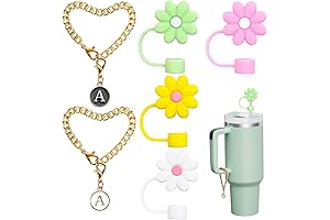 4PCS Straw Cover for Stanley Cup Yellow Straw Topper