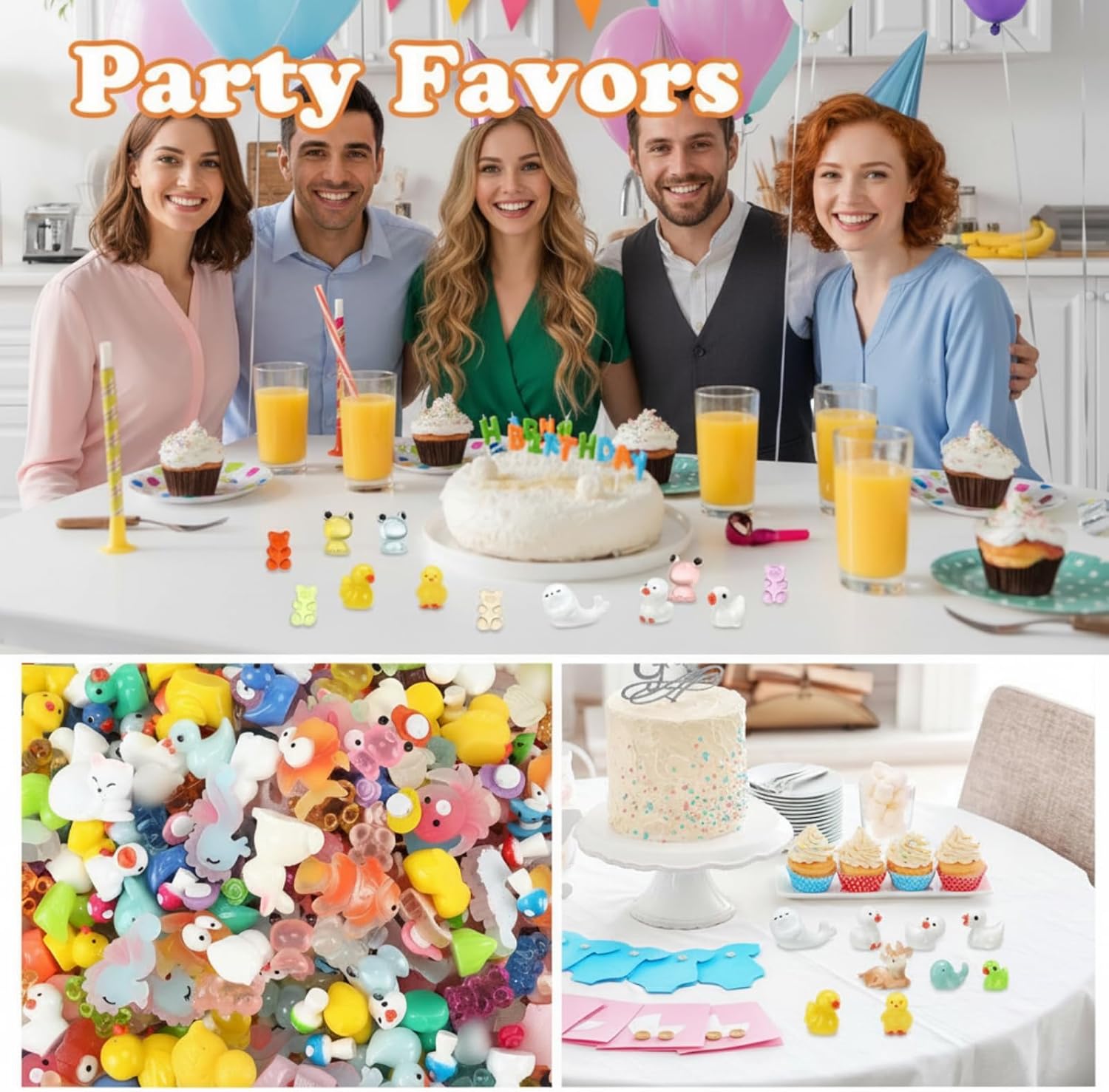 Barydat 800 Pcs Mini Resin Animals Figures Bulk Miniature Garden Accessories for Pranks Hide Party Gift Duck Tiny Resin for Crafts Micro Landscape Plant Pots(Classic)