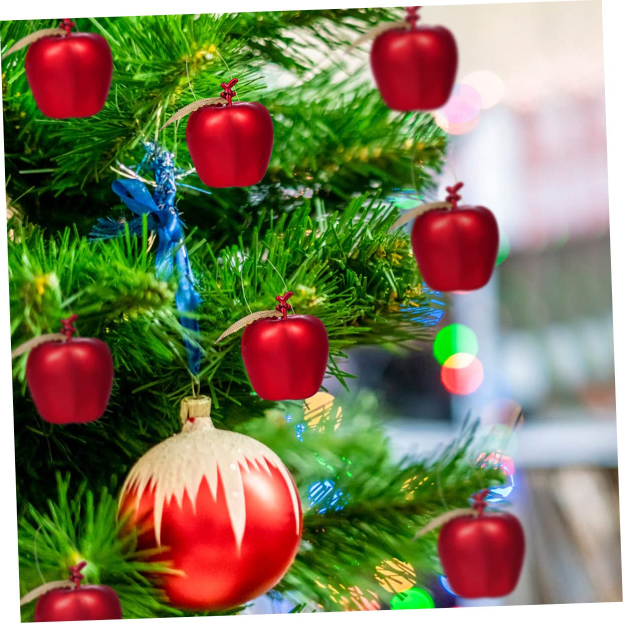 TOPBATHY 72 STK Weihnachtsapfel-Anhänger rote Christbaumkugel Weihnachtsbaumschmuck aus Obst Kinder weihnachtsdeko christbaumanhänger hochzeitsgeschenk Dekorationen Weihnachtsbaum schmücken