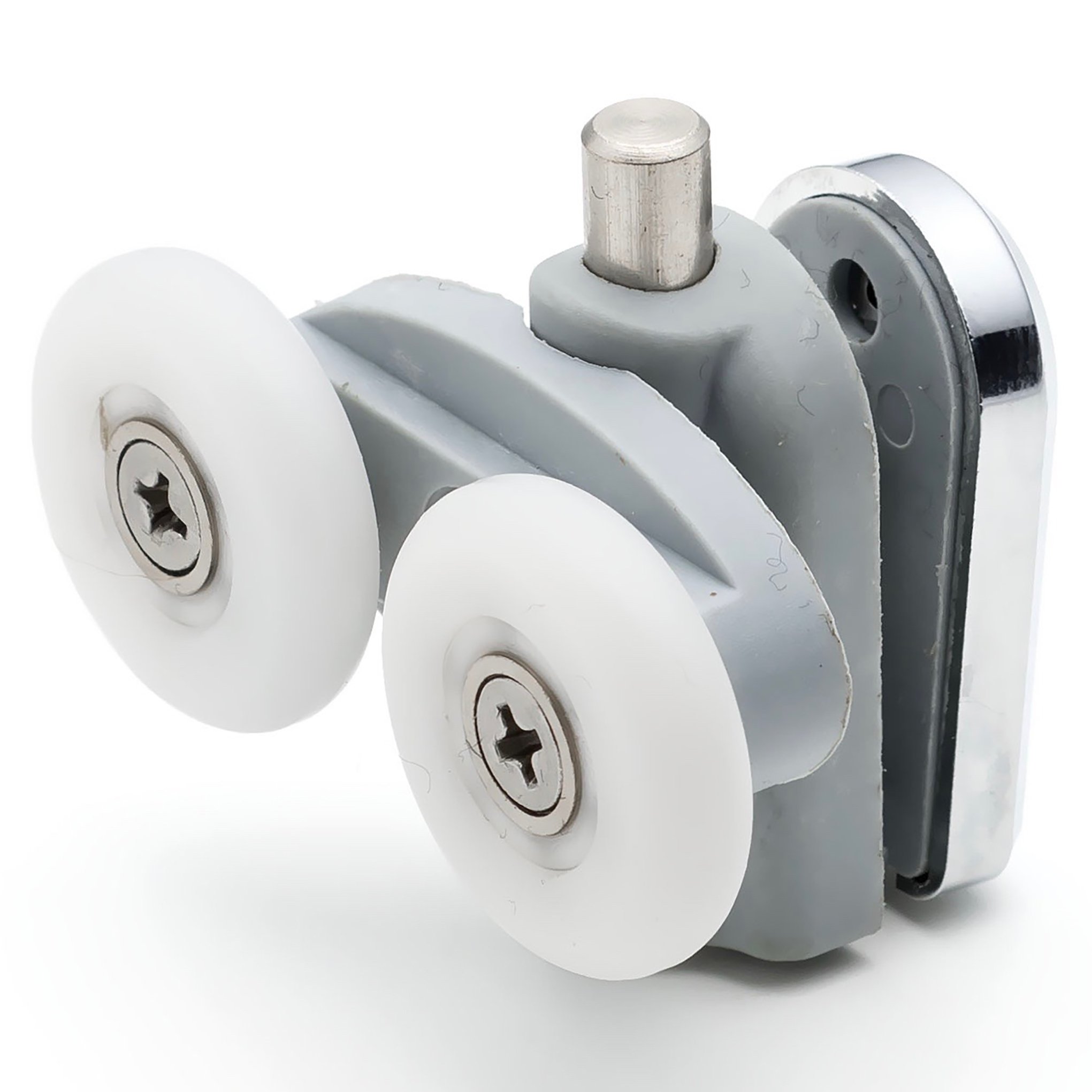 Shower Part 2 X Bottom Double Shower Door Rollers/Runners/Wheels 27Mm Wheel Diameter L076