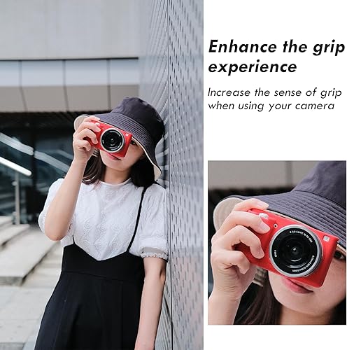 Miniatura 7 de Rieibi ZVE10 Caso, Funda Protectora De Silicona Suave Para Sony ZV-E10 ZVE10 Cámara, Cubierta De Goma Ligera Para Sony Alpha ZVE10 - Rojo