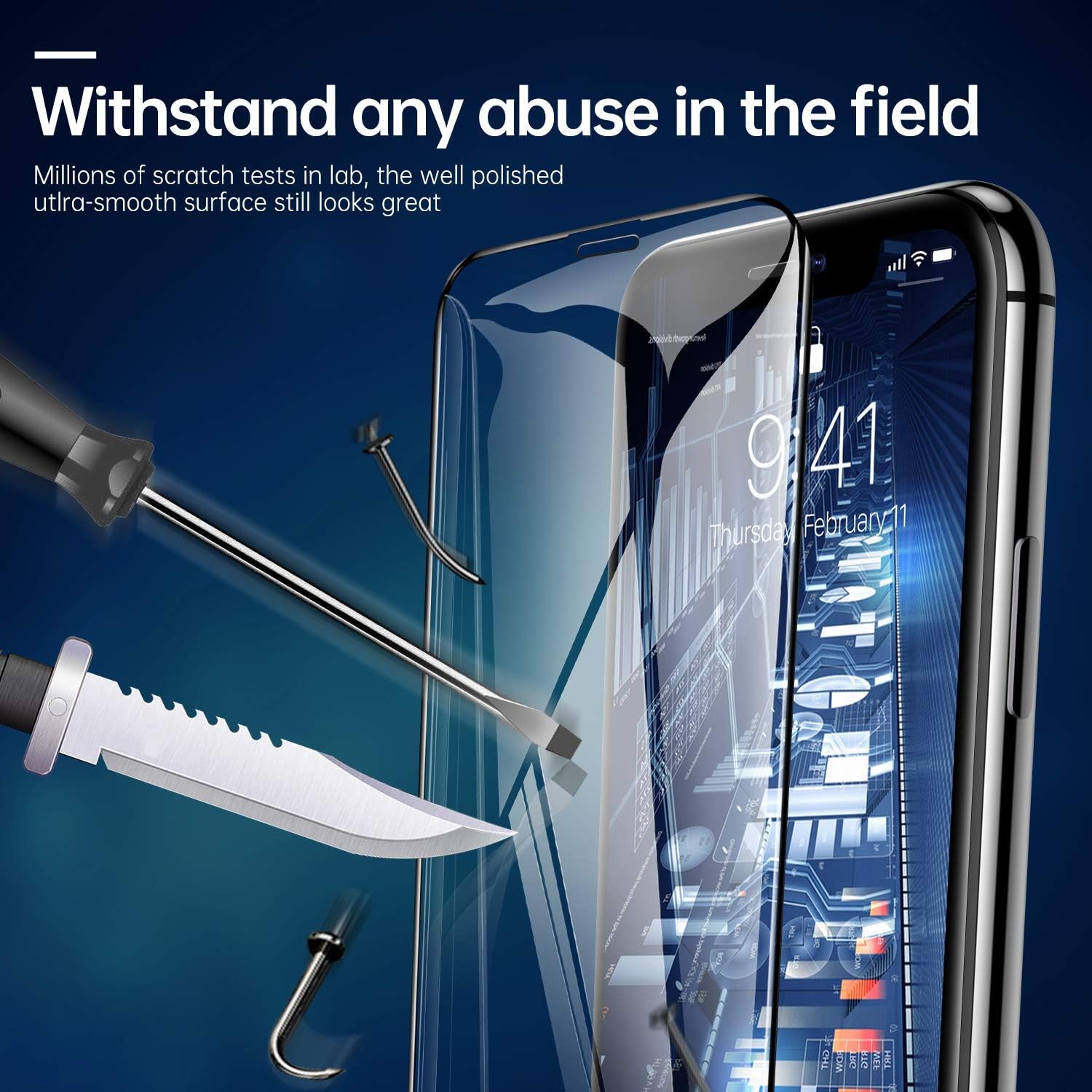 Crazy Deals CASEKOO [Military Grade Shatterproof] Compatible with iPhone 11 Screen Protector, designed for iPhone XR Screen Protector Made of SCHOTT Ultra Protective Glass Screen Protector 6.1 inch-(2 Pack)