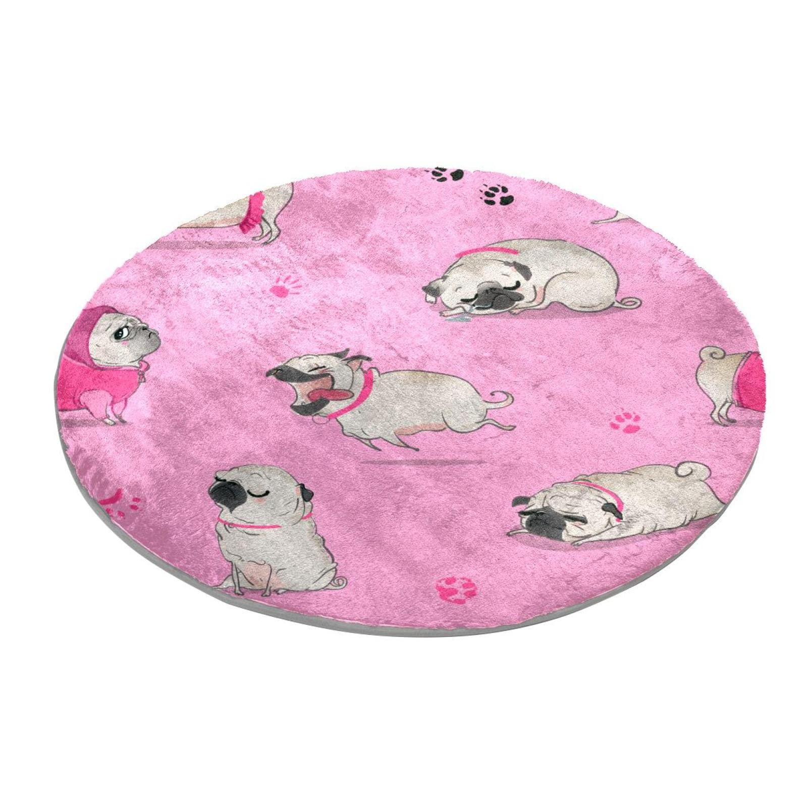 Teppich für Schlafzimmer, Wohnzimmer, Arbeitszimmer, Rosa