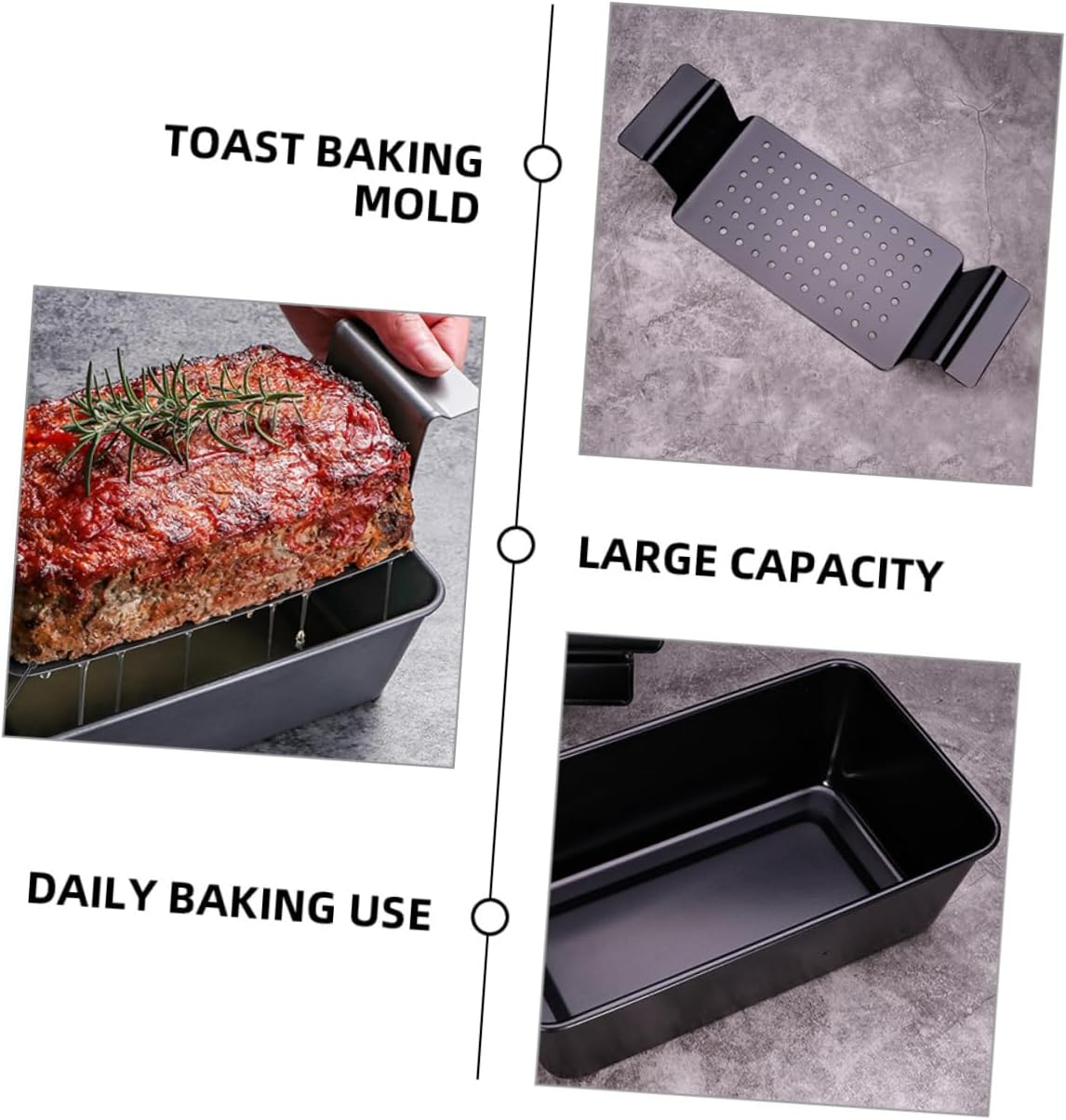 Practical Toast Pan Loaf Pan Non-stick Carbon Steel Loaf Tin Kitchen Nonstick