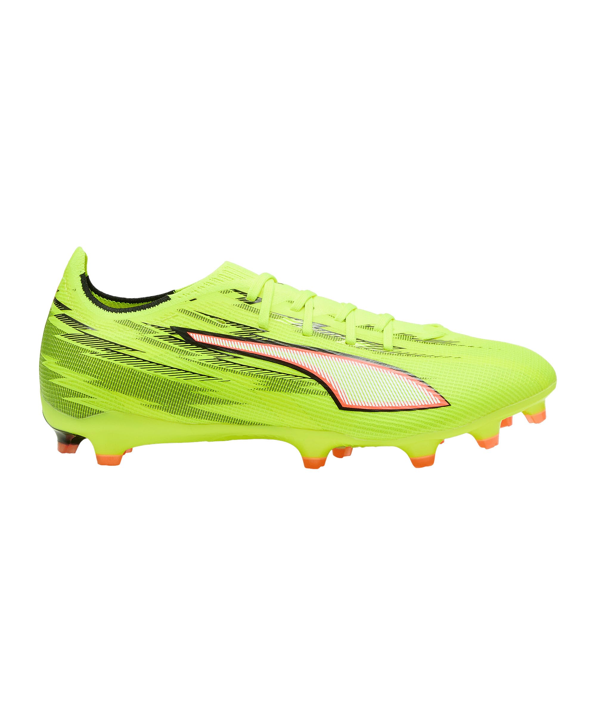 PUMA Unisex Ultra 6 Match Firm Ground/Artifical Ground Football Boots, Yellow Alert-PUMA Black-Glowing Red-Lime Squeeze, 9 UK