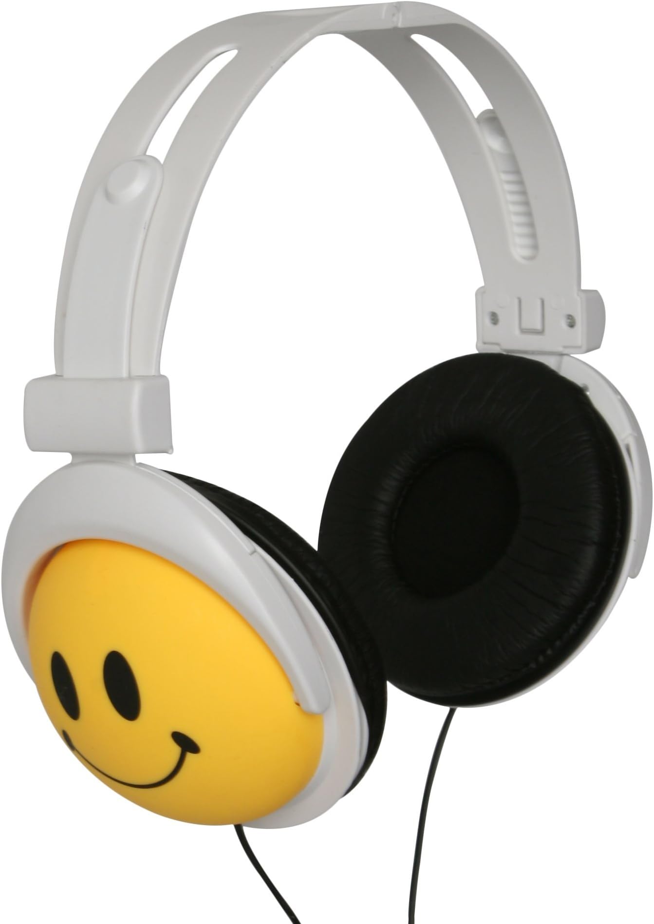 Original Authentic Happy CANZ Headphones by Roxant with Smiley Face Emoji, Foldable, Fully Adjustable Over-Ear Padded Comfort