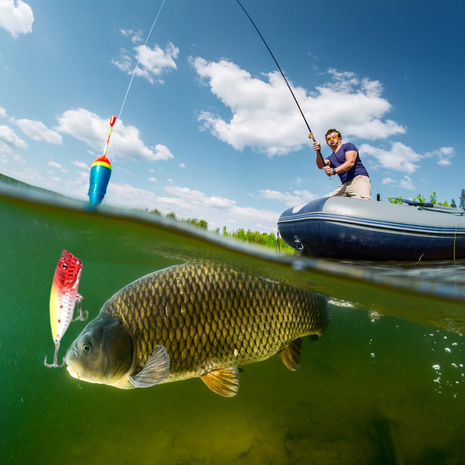 Fishing Advent Calendar 2025, 24-Day Christmas Countdown with Tackle for Fisherman, Adult Men Teen Boys