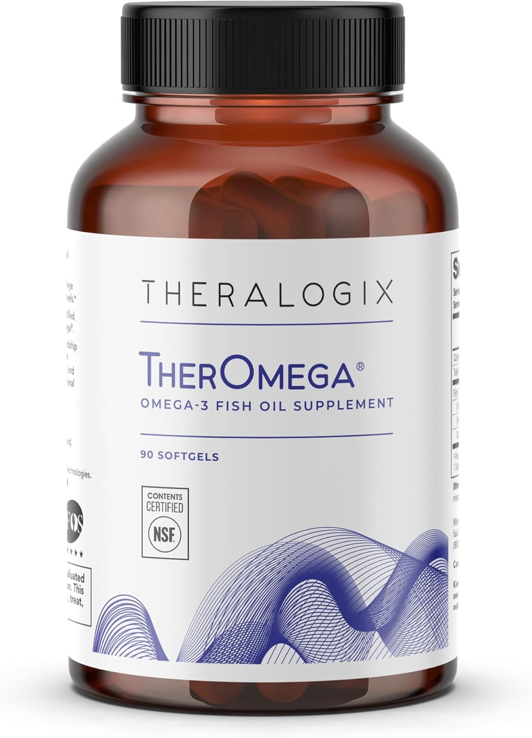 Theralogix TherOmega Omega-3 Fish Oil Supplement - Supports Heart, Brain, Immune & Joint Health* - 700 mg DHA & EPA from Wild Alaska Pollock - Sustainably Sourced - NSF Certified - 90 Softgels