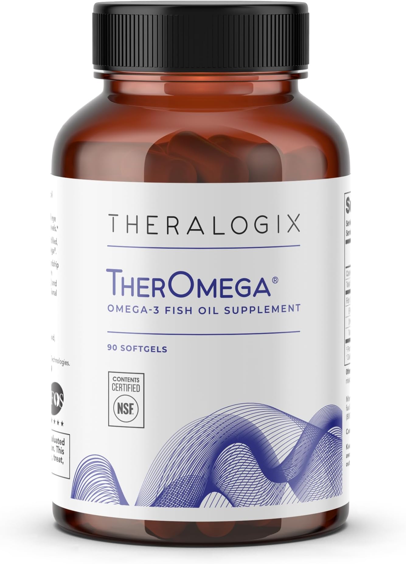 Theralogix TherOmega Omega-3 Fish Oil Supplement - Supports Heart, Brain, Imm...