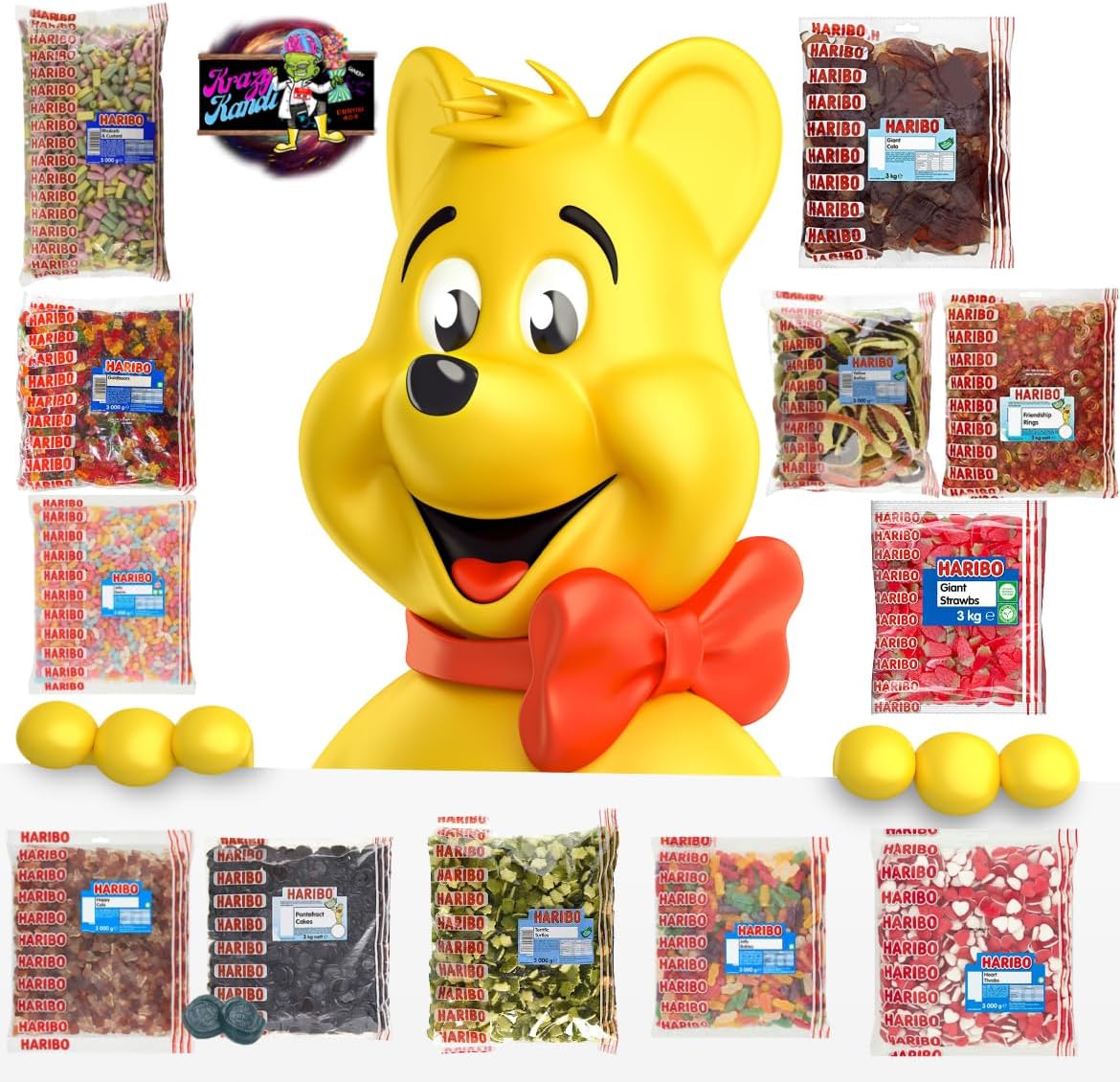 Ultimate Haribo Bulk Sweets Pick N Mix, Huge Variety Sweets Tubs, Bulk