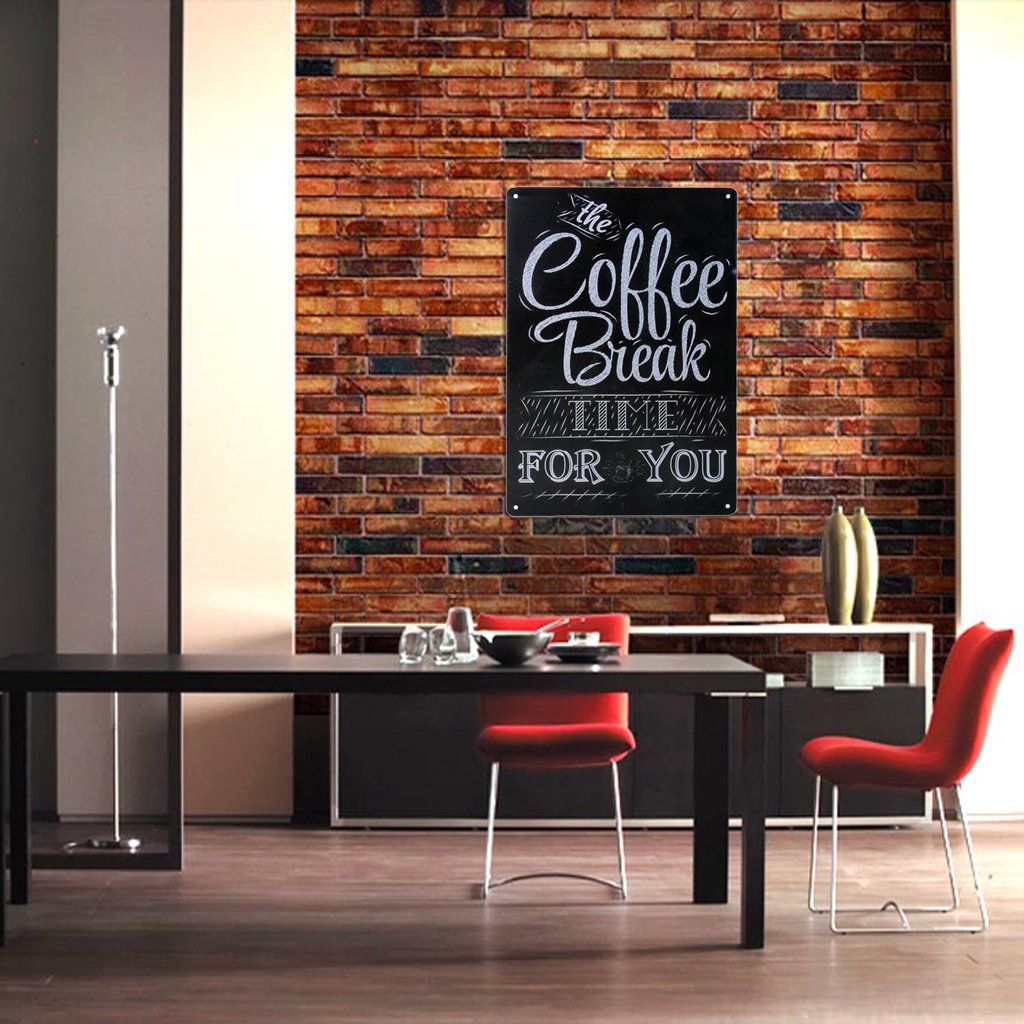 Set van 4 vintage metalen borden, cadeau voor keuken, restaurant, thuis, metalen bord, huis, keuken, boerderij, tuin, retro poster, wandbord, 30,5 x 30,5 cm