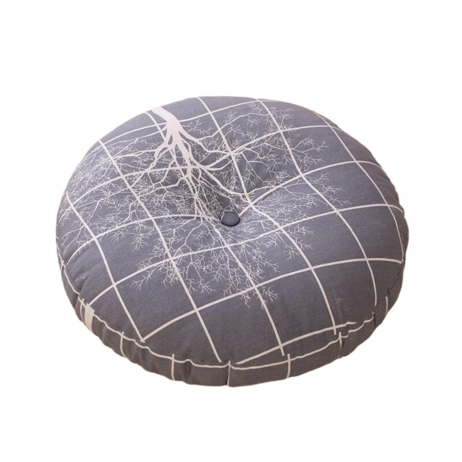 Rundes Bodenkissen für Wohnzimmer, verdickt, abnehmbar, waschbar, Meditations-Yoga-Kissen, weicher Stoff, Futon-Kissen, vielseitiger Bodensitz, 50 x 50 x 13 cm