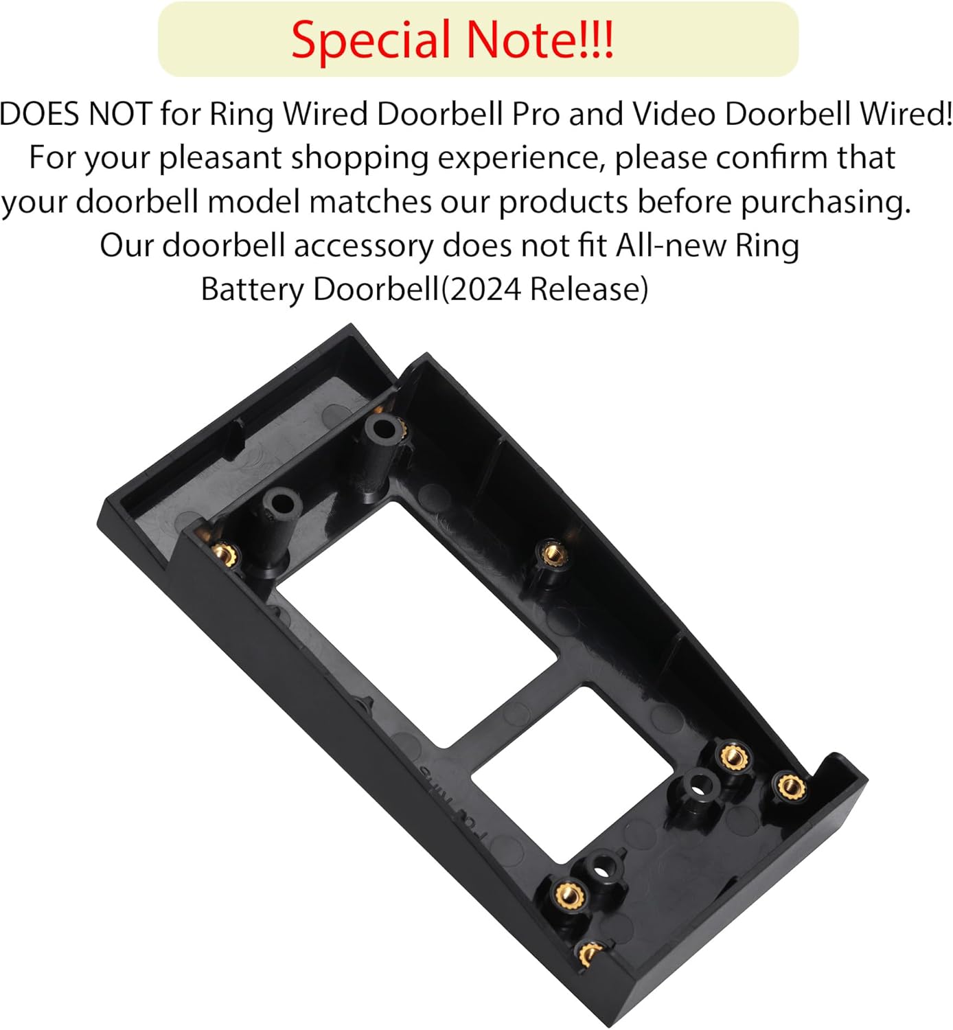 Vinyl Siding Doorbell Mount Angle Adjustment Compatible with Video Doorbell 2 (2020 Release)/ 3Plus/ 4,Battery Doorbell Pro/ Plus,and 1St Gen (4-inches Standard Vinyl Siding Only)- 2 Pack