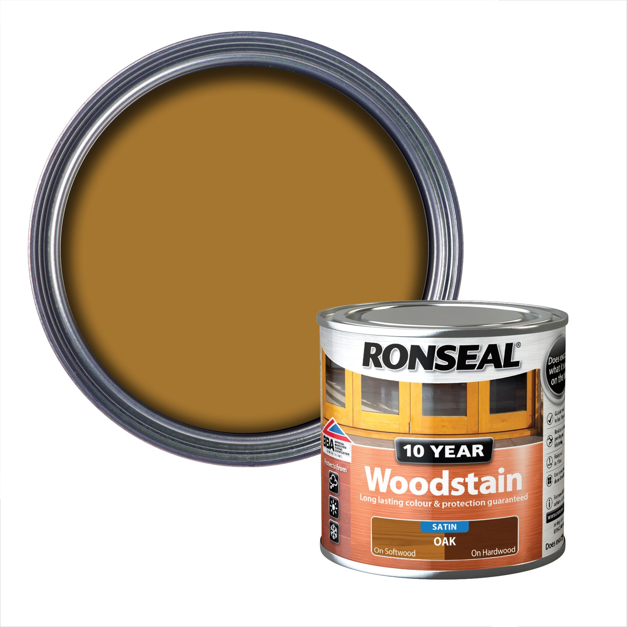 Ronseal 10 Year Woodstain Oak 250ml
