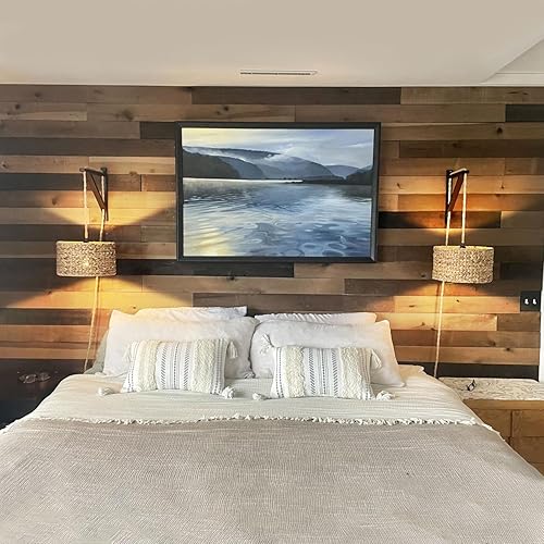 Miniatura 5 de Lámpara colgante de ratán con pantalla de bambú de mimbre de mano, luces colgantes bohemias con cable de enchufe e interruptor regulable, lámpara