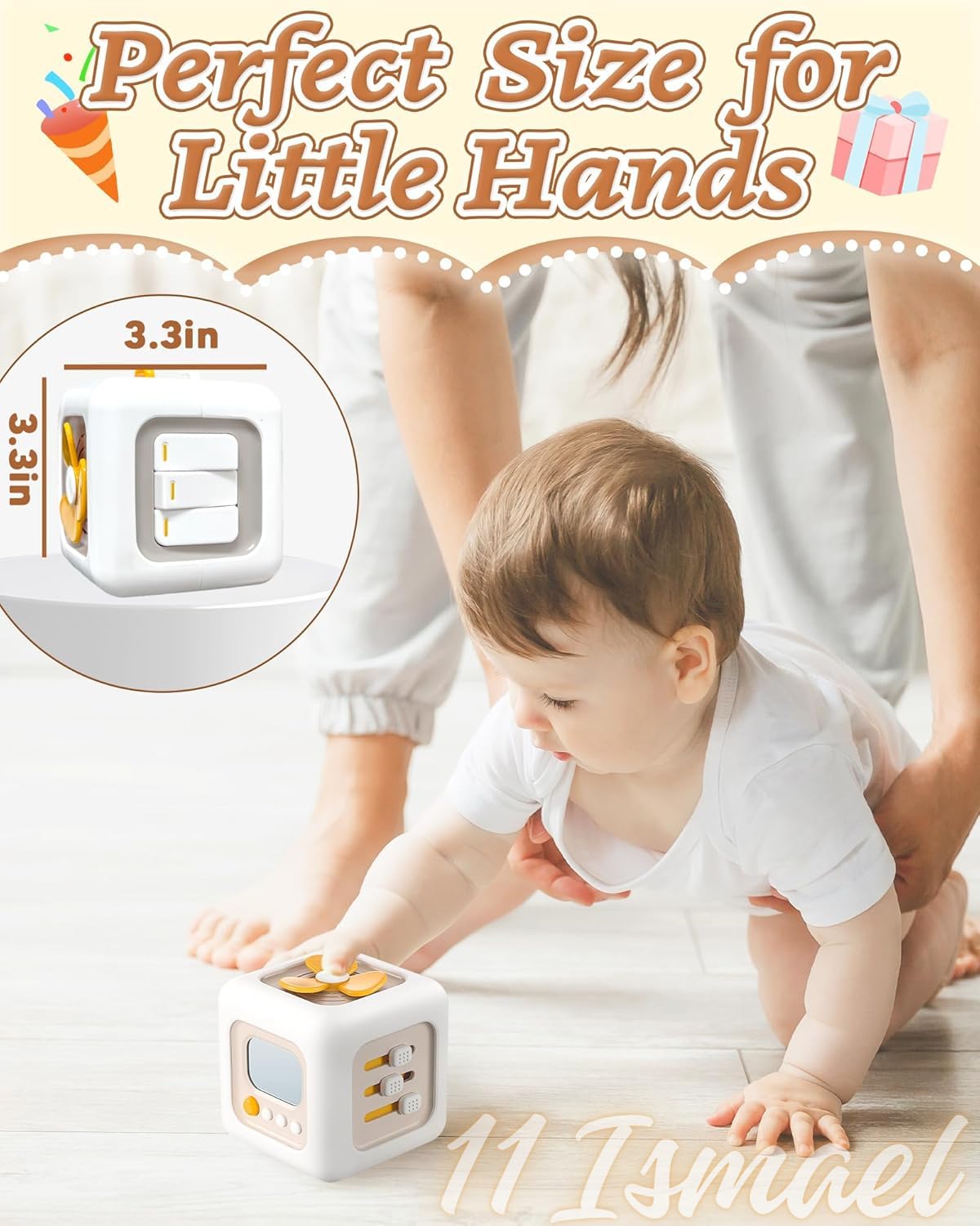 11 Ismael® Activity Cube Baby Toys 6 in 1 Multi-Purpose Educational Learning Cube Activity Center Play Square Toy Gift for Boys & Girls (1Pcs) (Multicolor) 3