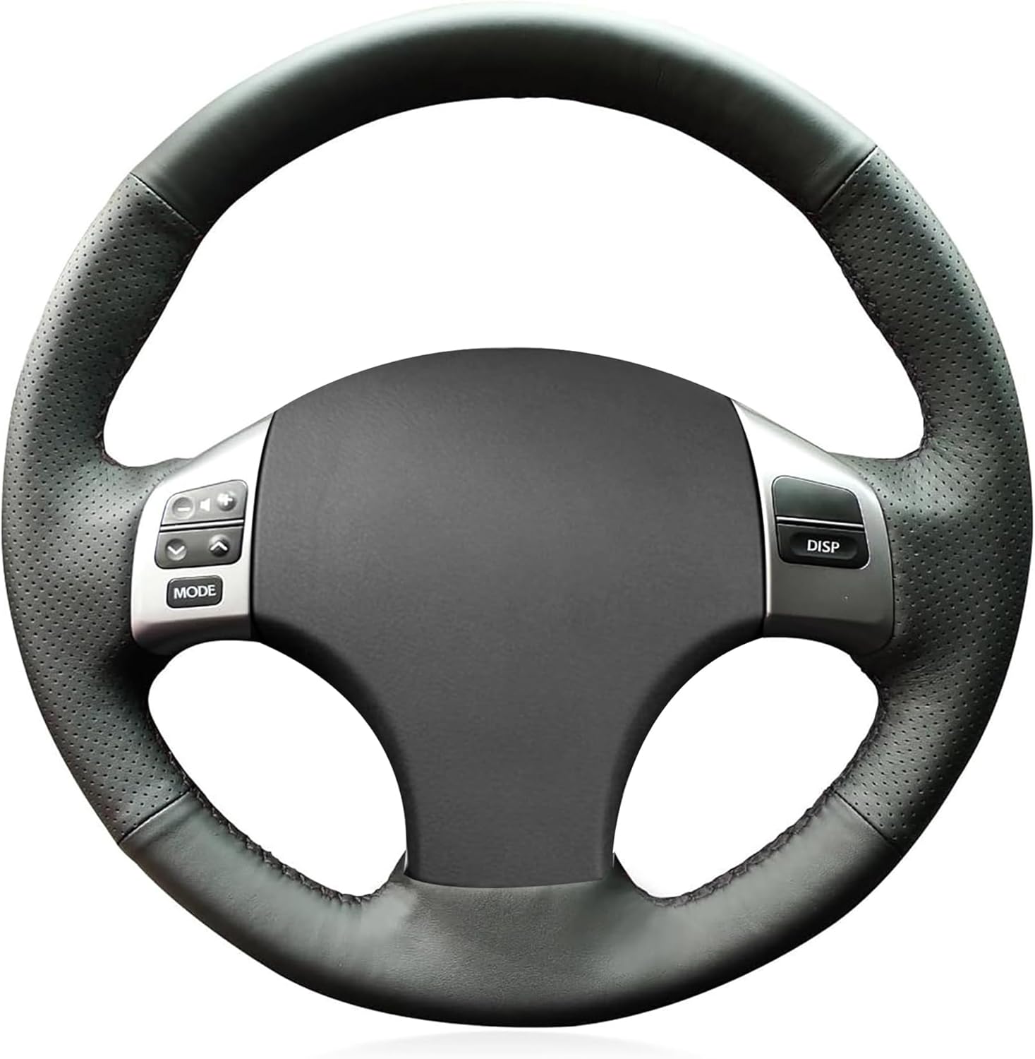 Loncky Genuine Leather Steering Wheel Cover for Lexus IS250 2006 2007 2008 2009 2010 2011 2012 2013/ Lexus IS350 2006 2007 2008 2009 2010 2011 2012 2013 Accessories
