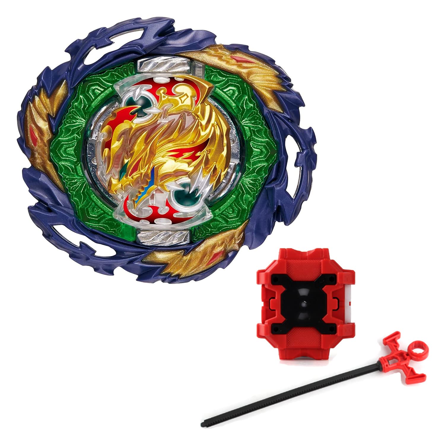 Ficho Battling Tops Spinning Top with Two-way Pull Ruler Launcher Left and Right Rotation Novelty Toy Set Suitable for Boys's B-185, One Size