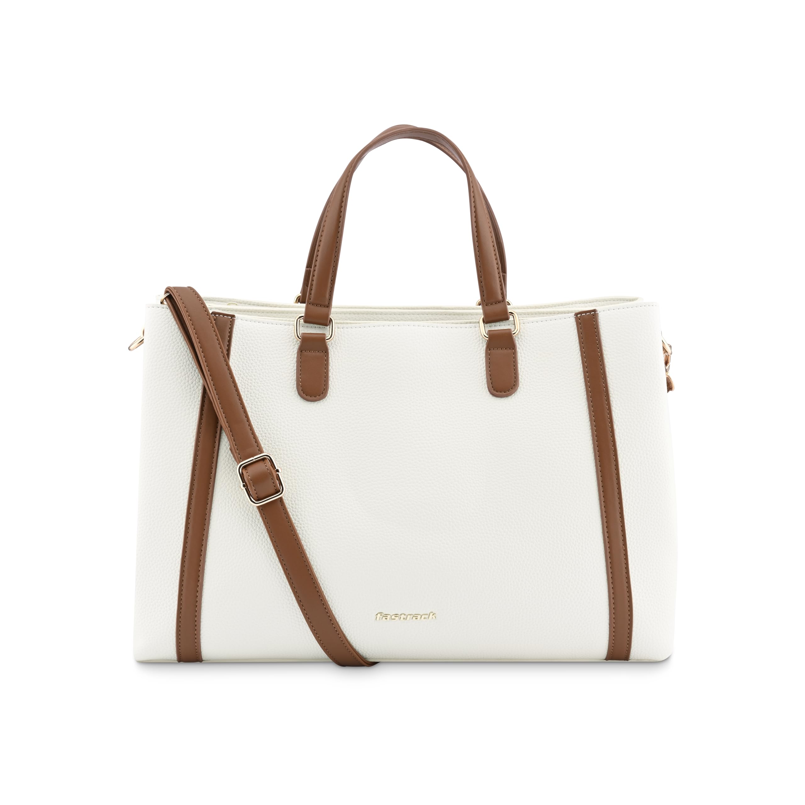 Casual 14" Laptop Tote | Faux-Leather Women's Handbags |14" Laptop Tote for Workwear and College, White-image-46