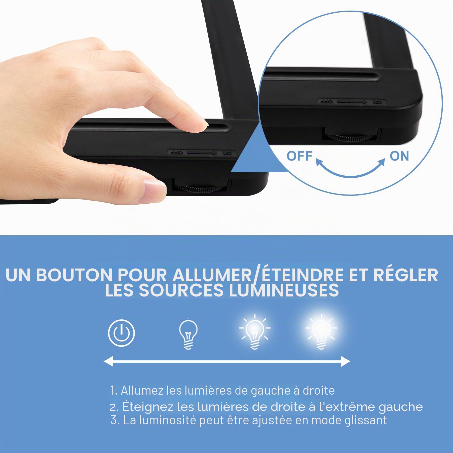 Loupe rechargeable 5x avec sangle de cou, 43 lumières LED intégrées pour agrandir la loupe pleine page, avec un col de cygne flexible et mesurant 23,6 x 17,8 cm, convient aux personnes âgées