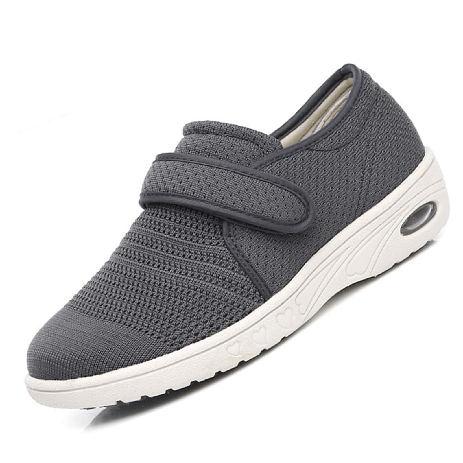 Scarpe da Passeggio Larghe per Diabetici Scarpe Ortopediche con Cinturini Regolabili per Piedi Gonfi Scarpe da Passeggio Casual Comode E Leggere in Memory Foam (A11192)