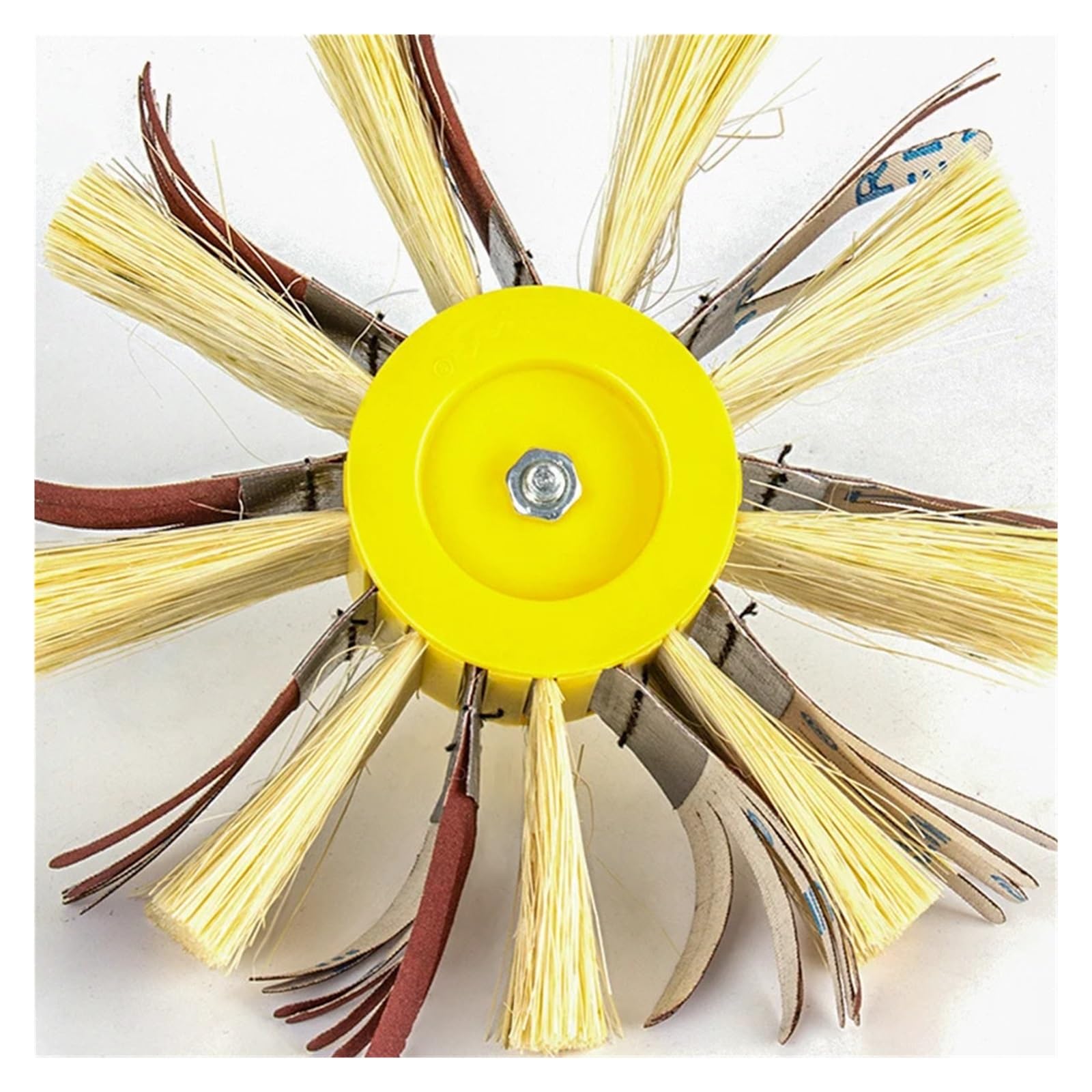 Ruota for spazzola for lucidatura con filo abrasivo, sisal e tela smerigliata da 6 pollici for la lavorazione del legno(Gold,120)