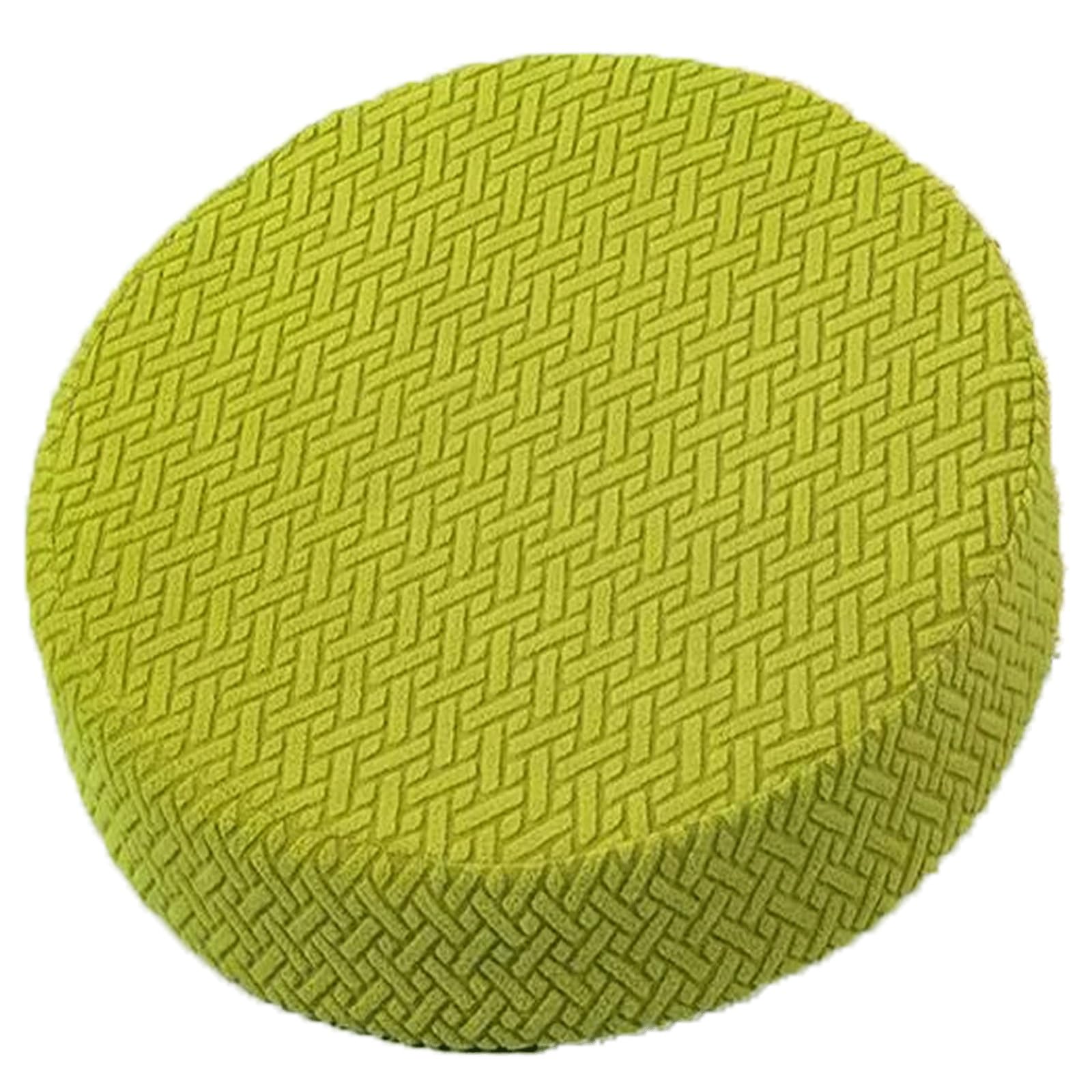 MCOSU Round Ottoman Slipcover Cover, Indoor Outdoor Small/Large Footstool Protector Covers Stool Ottoman Covers Stretch with Elastic Bottom Washable(V5,1PC_Small)