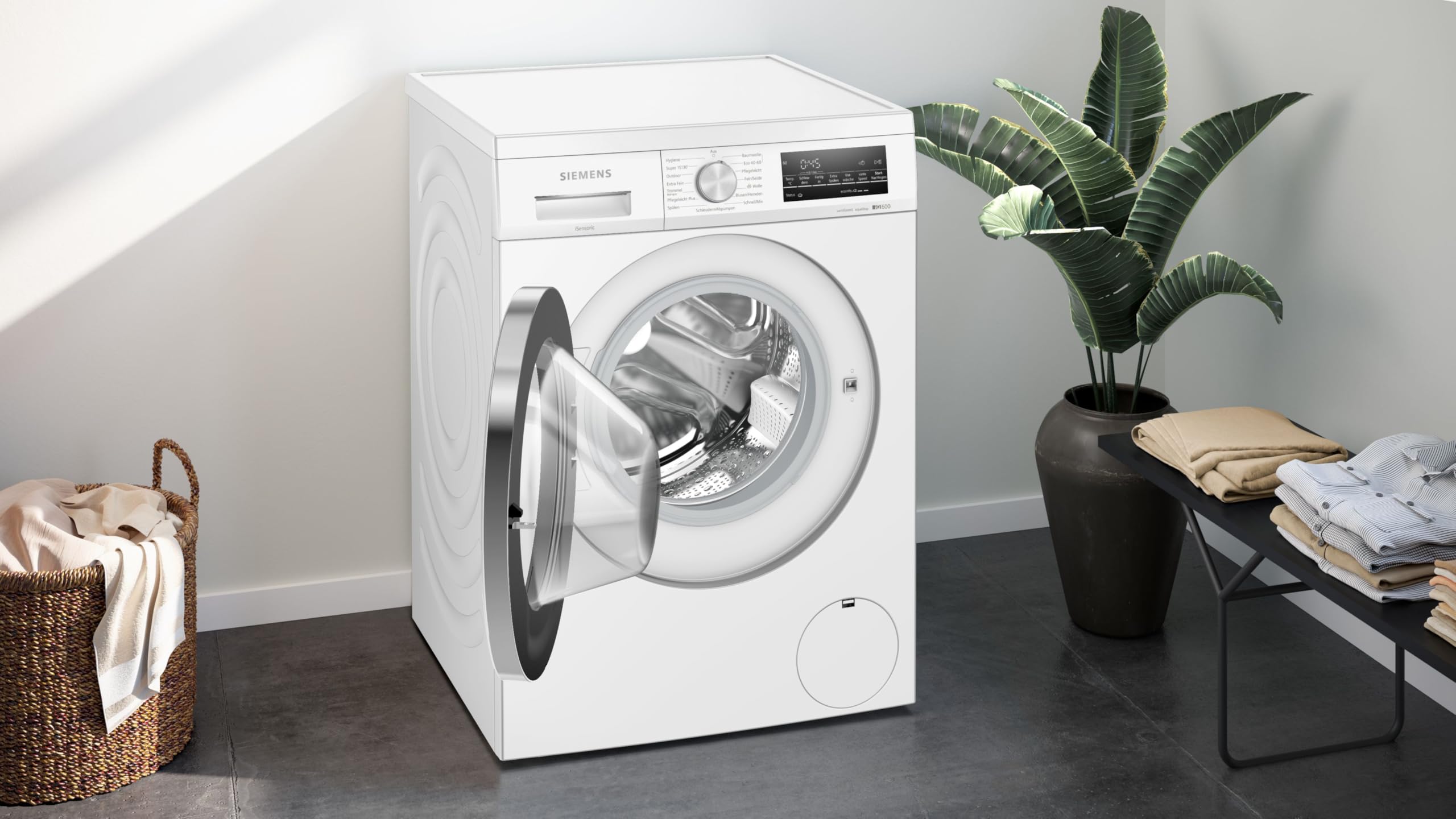 Siemens iQ500 Unterbaufähige Waschmaschine 8 kg 1400 UpM WU14UT70 | Stiftung Warentest Testsieger*, Schnelle Wäsche mit speedPack L, langlebiger iQdrive Motor, aquaStop Schutz vor Wasserschaden