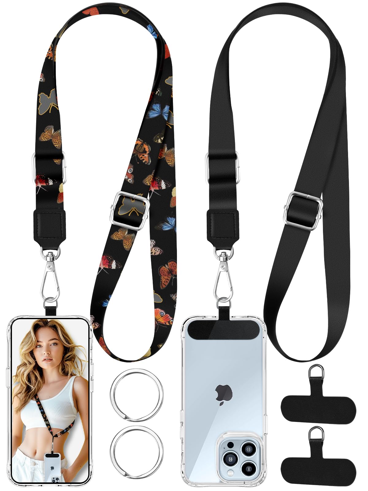 3-in-1 Handy-Umhängeband Mit Abnehmbarer Brieftasche – Verstellbar, Wasserdicht, Für Festival & Alltag