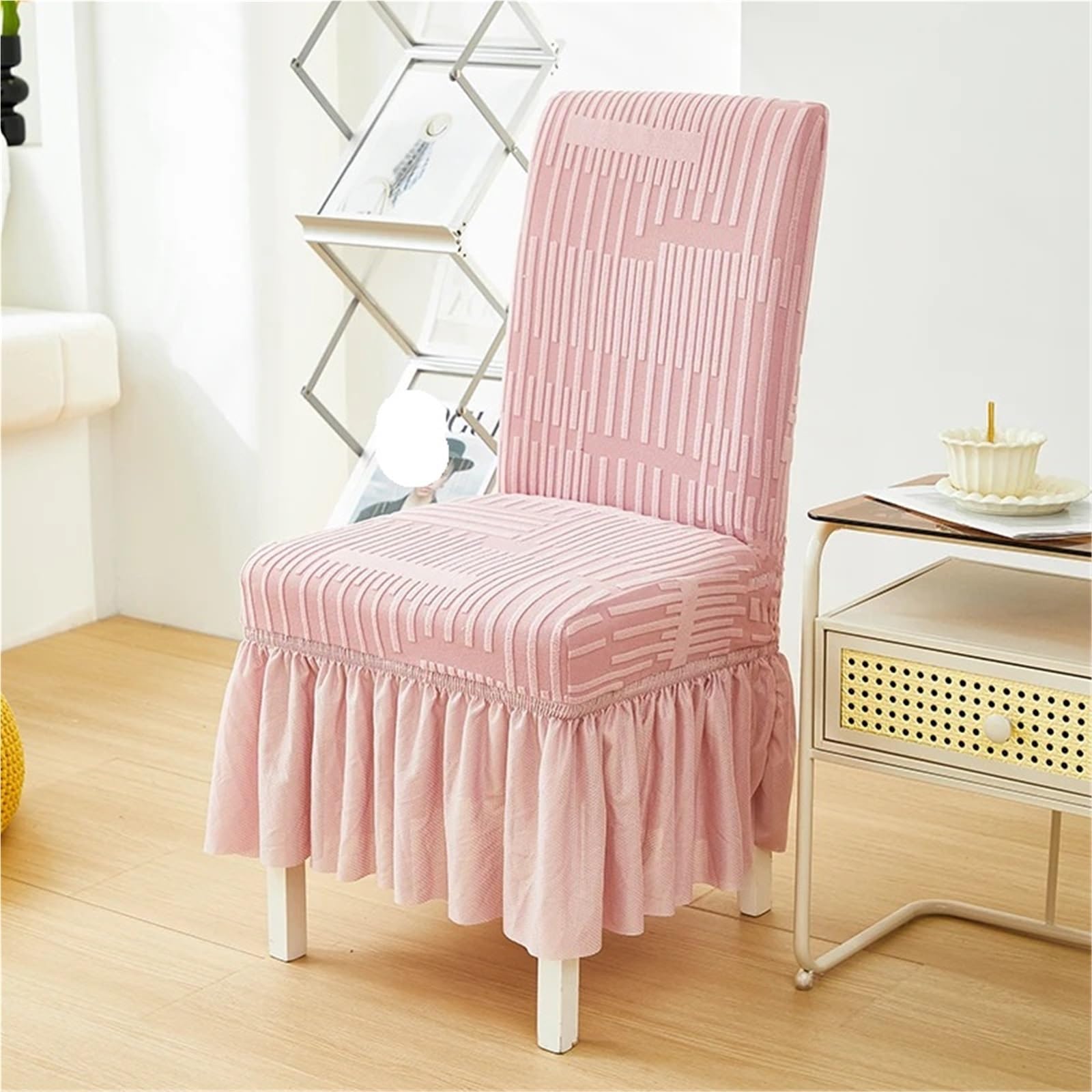 Fundas para sillas de comedor modernas. Falda for silla de comedor, asiento antideslizante elástico for banquete, restaurante, cocina y fiesta, 6 uds(A2 Khaki)