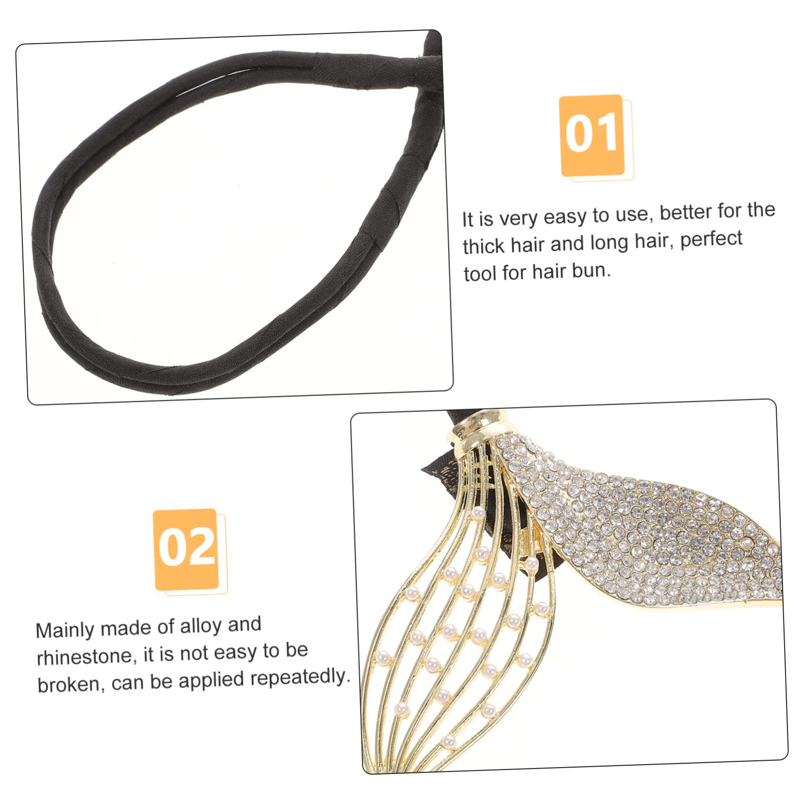 Accessori per chignon, 5 pezzi, accessori per capelli a coda di pesce, strumenti flessibili per trecce, strumento per trecce, forme per chignon, chignon alla francese, accessori da sirena per chignon