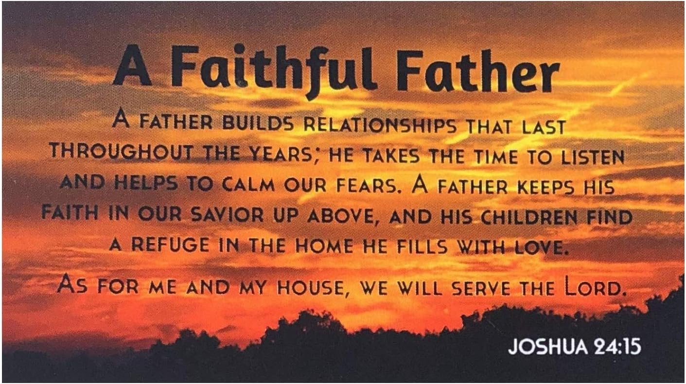 Happy Father's Day - Faithful Father - Bible Verse - Christian Magnet Bookmarks for Dad - Church Supply - Religious Party Favors for Men - 100 Pack Bulk Magents for Fathers