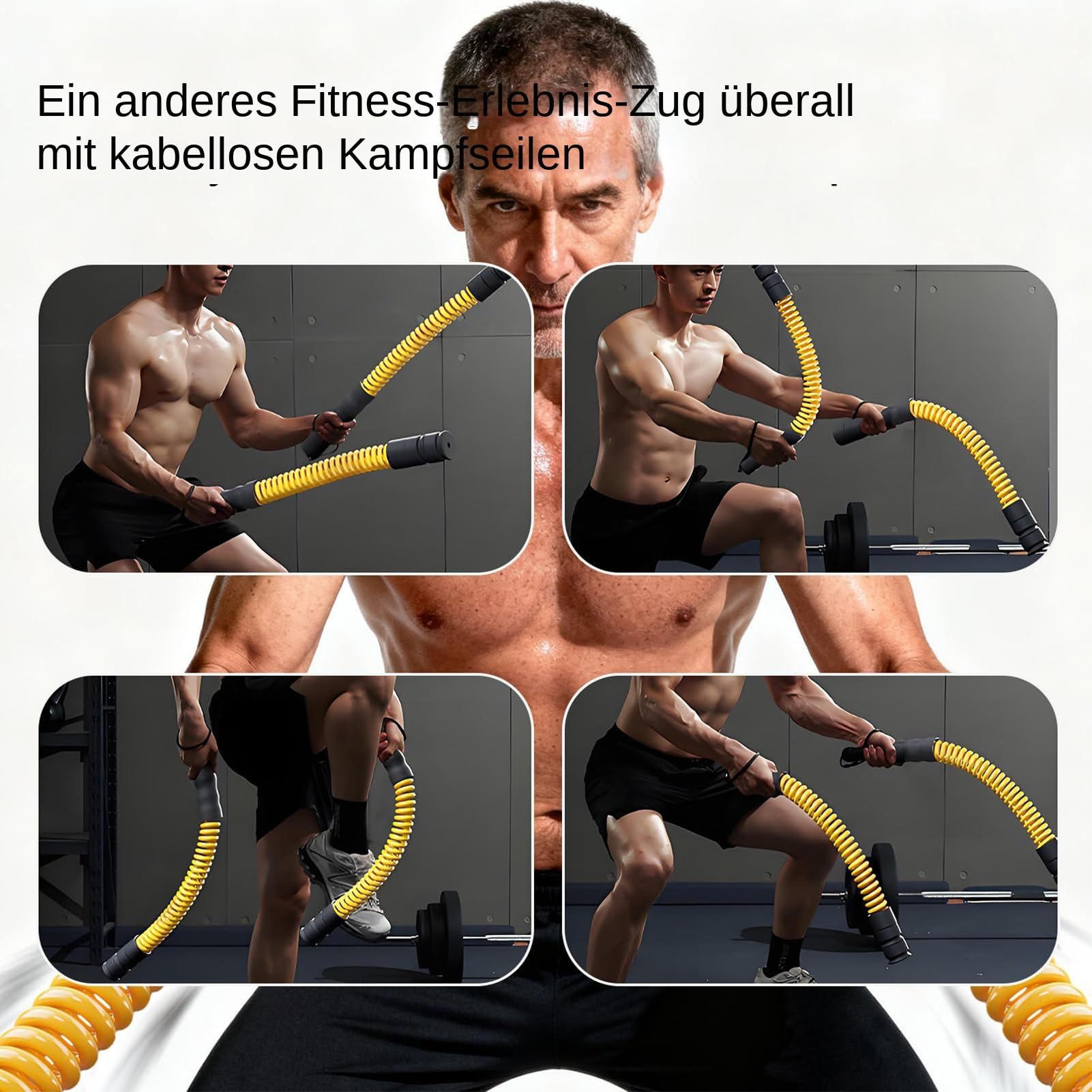 Gewichtete Battle Ropes, Tragbare Gewichtete Seile Ohne Seil Fitness Seile Für Armmuskeltraining Gewichtetes Trainingsgerät Übungsseil Fitnessgeräte Für Cardio Traini& Kraftübungen, Boxen