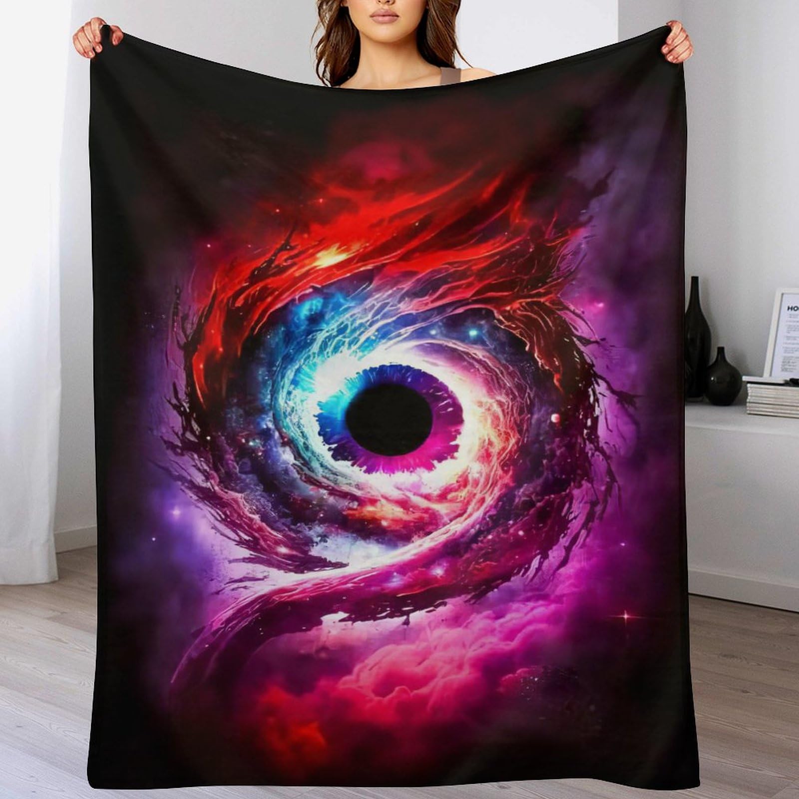 Couverture canapé chaude œil de Dieu en flannel douce 150x200cm pour salon