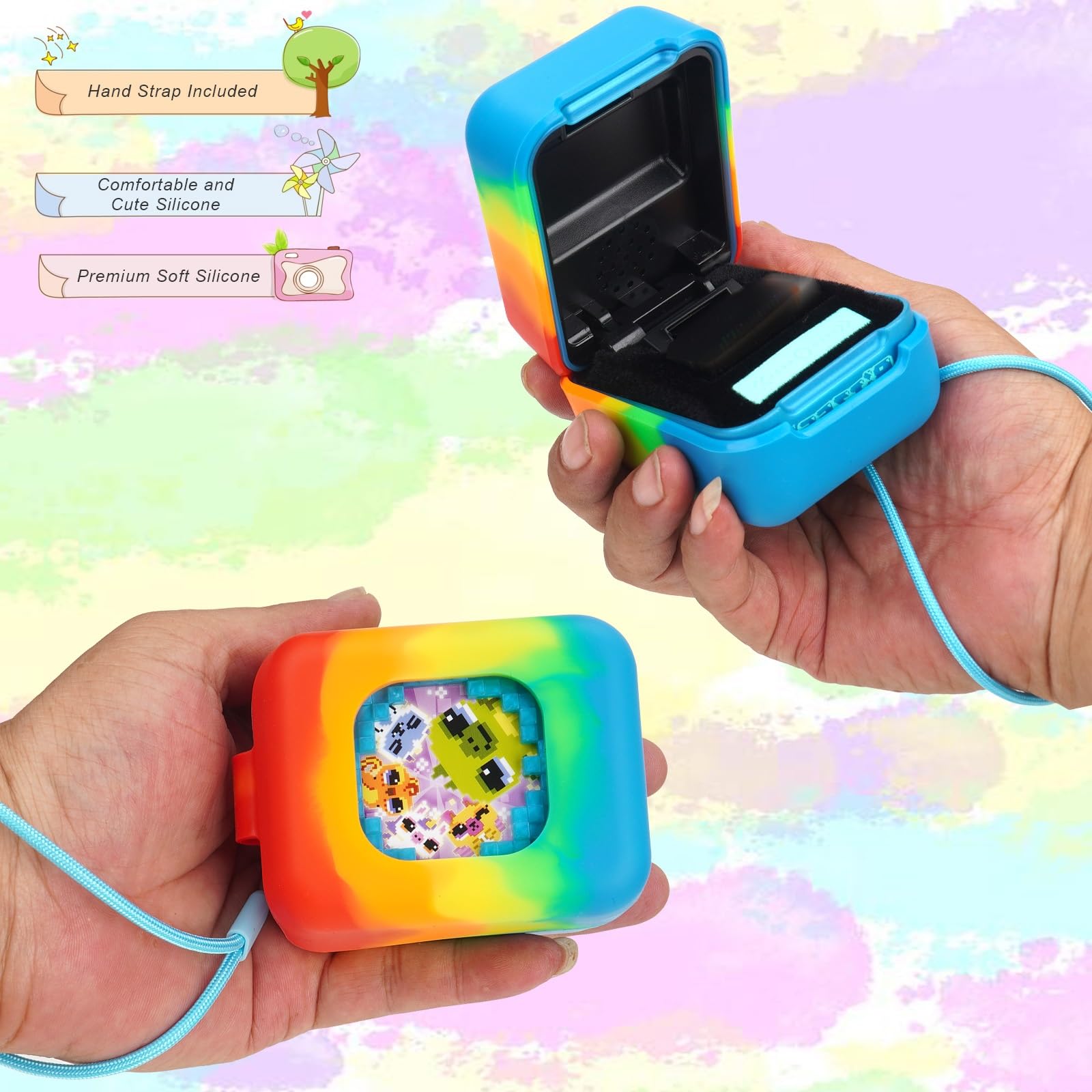 Coque De Protection En Silicone Avec Lanière Pour Bitzee Magicals - Antidérapante Et Anti-Rayures - Bleu - 7