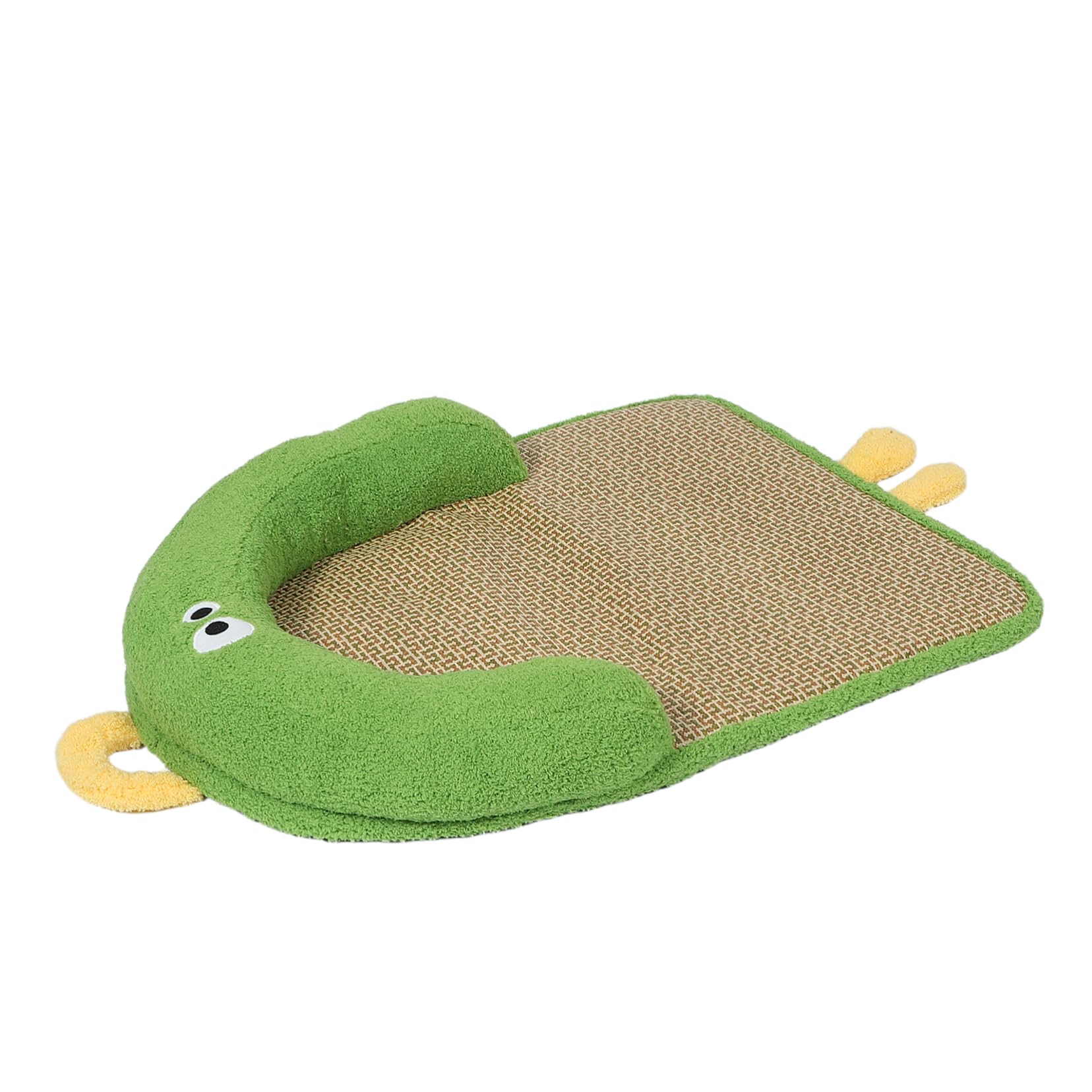 Mipcase Tappetino Refrigerante per Cani in Rattan Cuscino Verde | Intreccio Artigianale Traspirante, Portatile per Casa e Viaggio, per L'estate