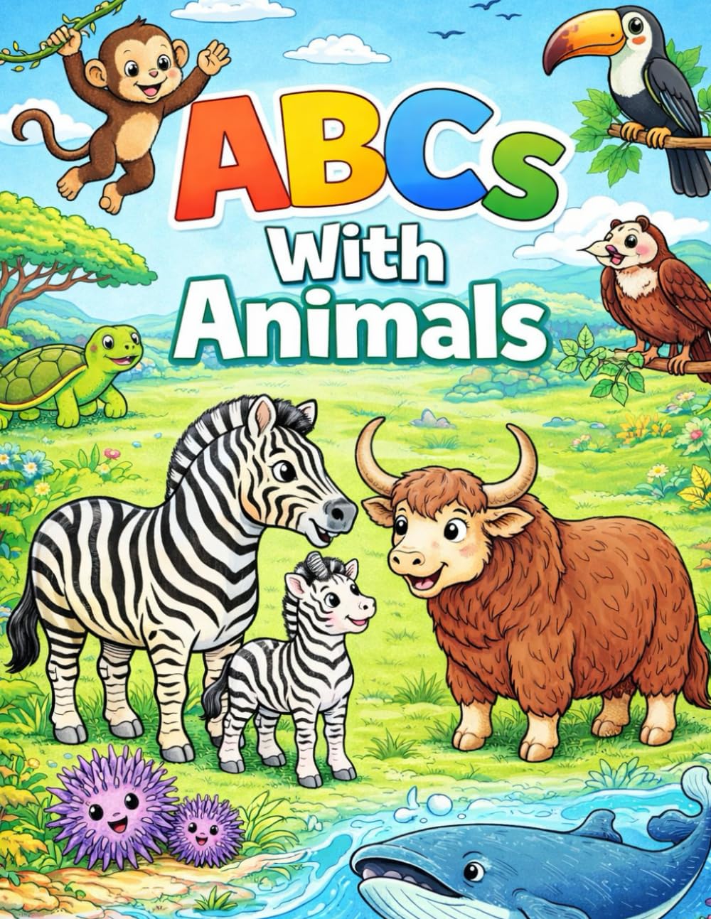 ABCs With Animals: A Fun Alphabet Coloring Book for Kids