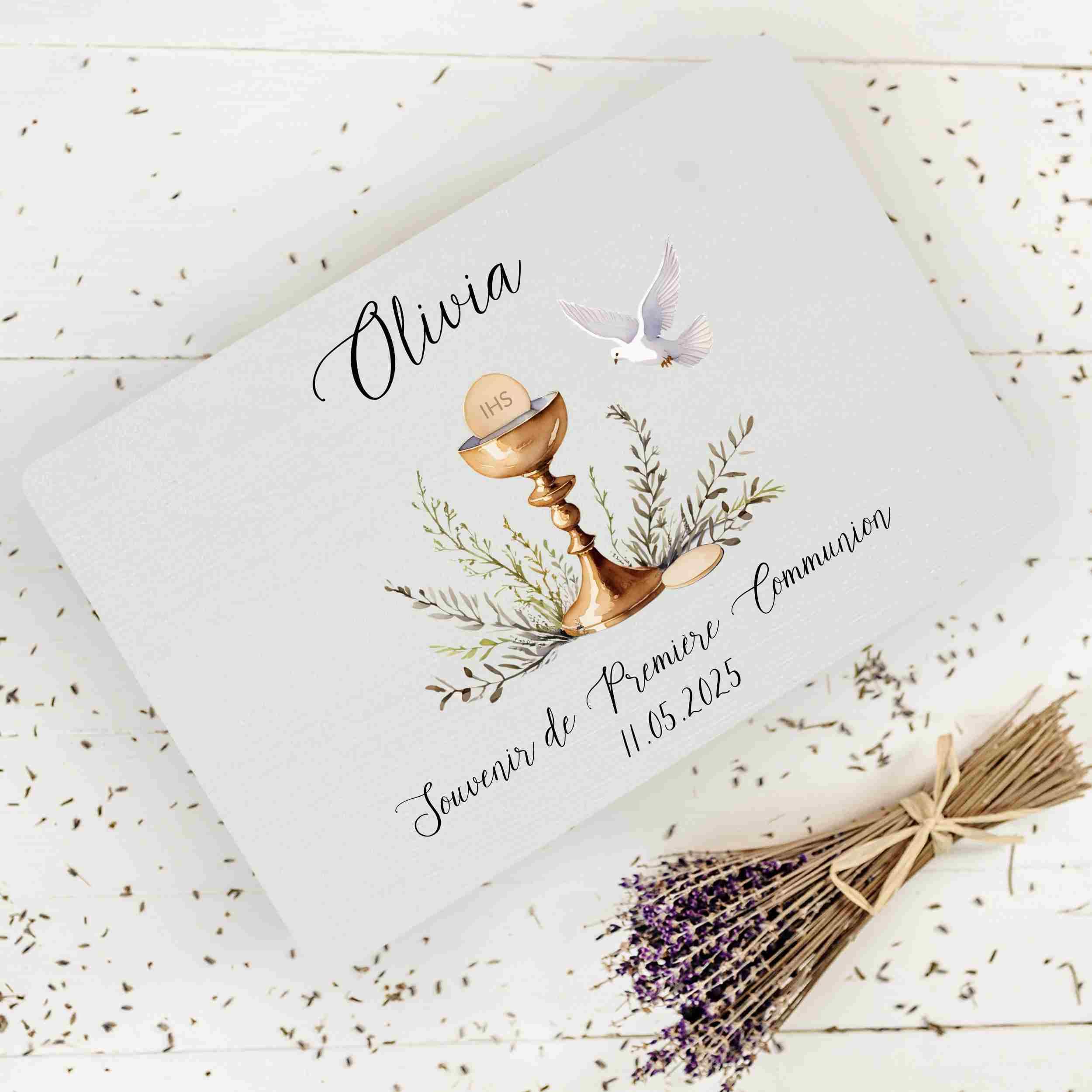 Creative Deco Personnalisé Première Communion Cadeau Boite Blanc | Boîte à Souvenirs en Bois pour Garçon et Fille | Personnalisés - Calice | Personnalisable Idée Coffret Décorations