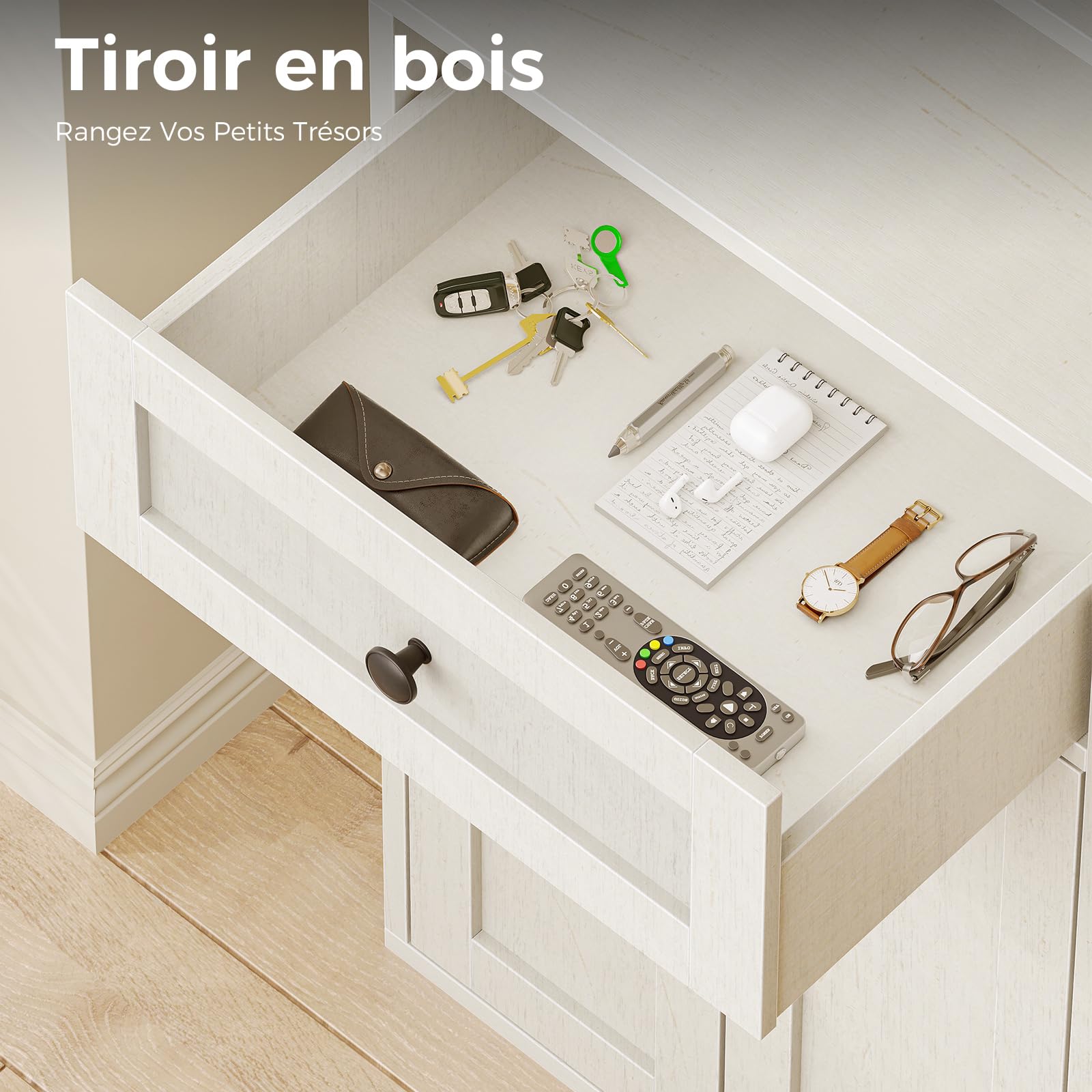 Coleshome Bibliothèque 5 Niveaux avec Portes, Cabinet et Tiroirs, Bibliothèque Meuble de Rangement Haute pour Salon, Bureau, Chambre, Blanc, 48 x 24 x 164.2