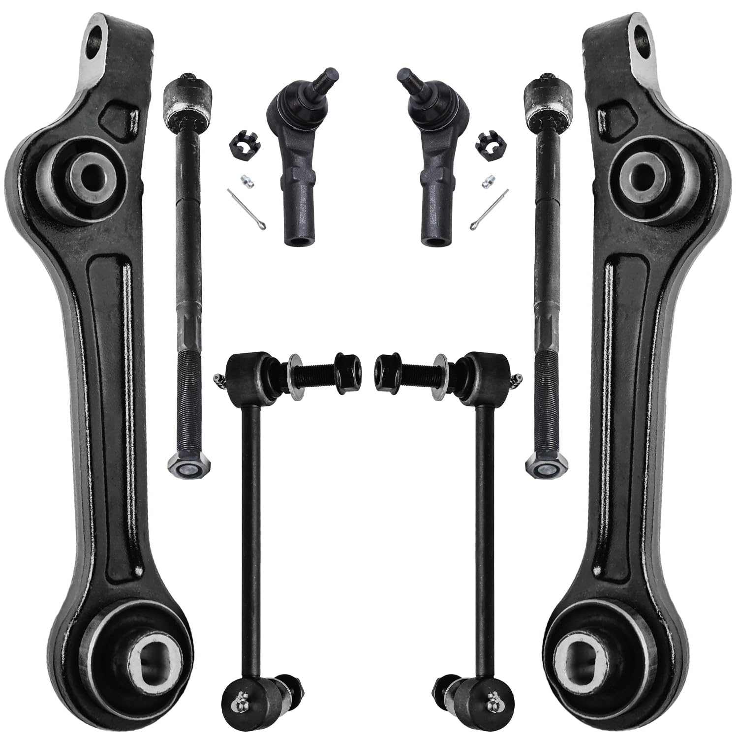 Detroit Axle - RWD Front Lower Rearward Control Arms Tie Rods Sway Bars