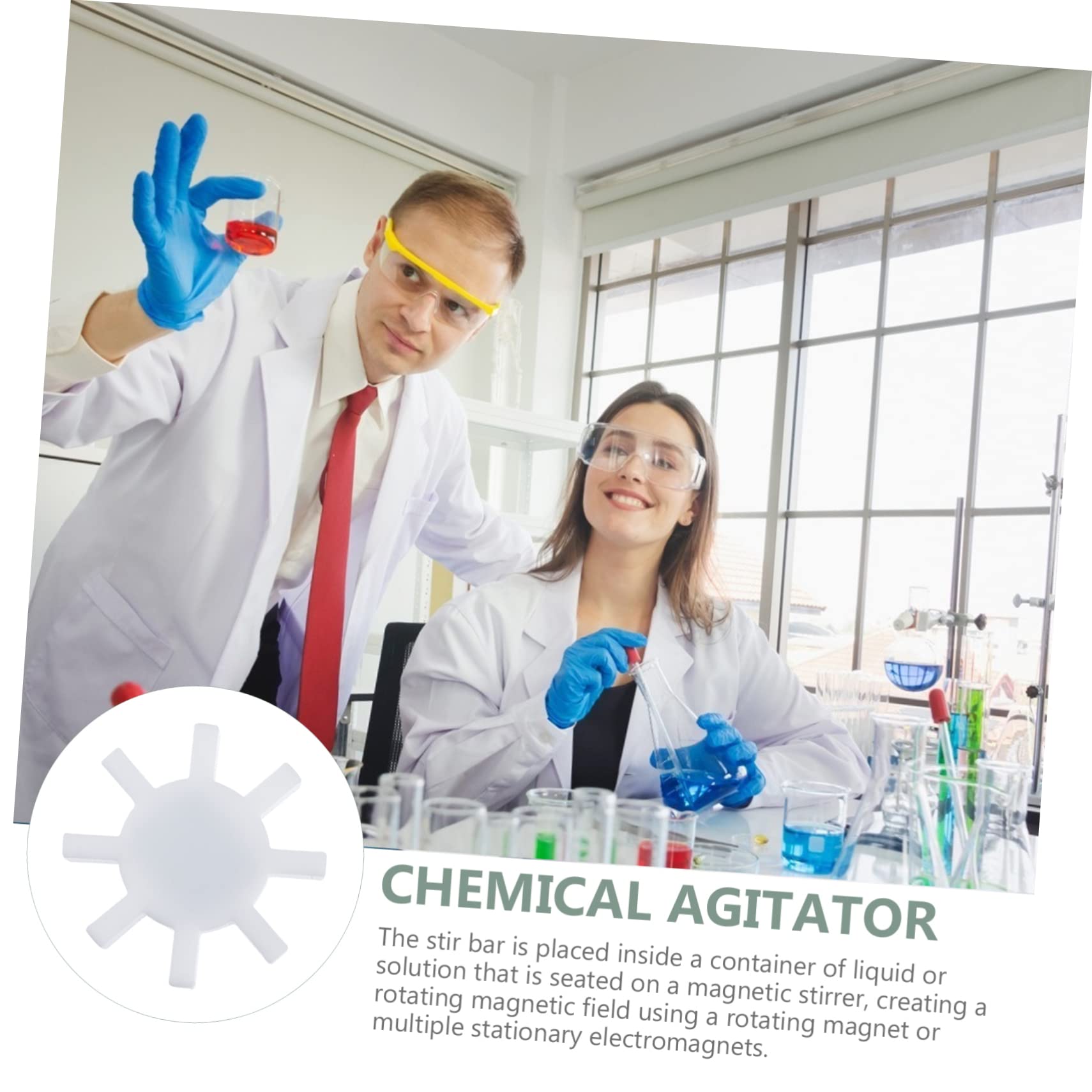 ULTECHNOVO 10piezas Barra De Agitación Magnética Octagonal Para Laboratorio Para Mezcla De Líquidos Investigación Química y Biológica
