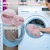 COSTWAY 5-częściowy zestaw klocków z pianki, ogromne klocki z basenem z piłkami, duże klocki do szaleństwa i wspinaczki, miękkie klocki XXL, do domu, pokoju zabaw (różowe, materiał Sherpa)