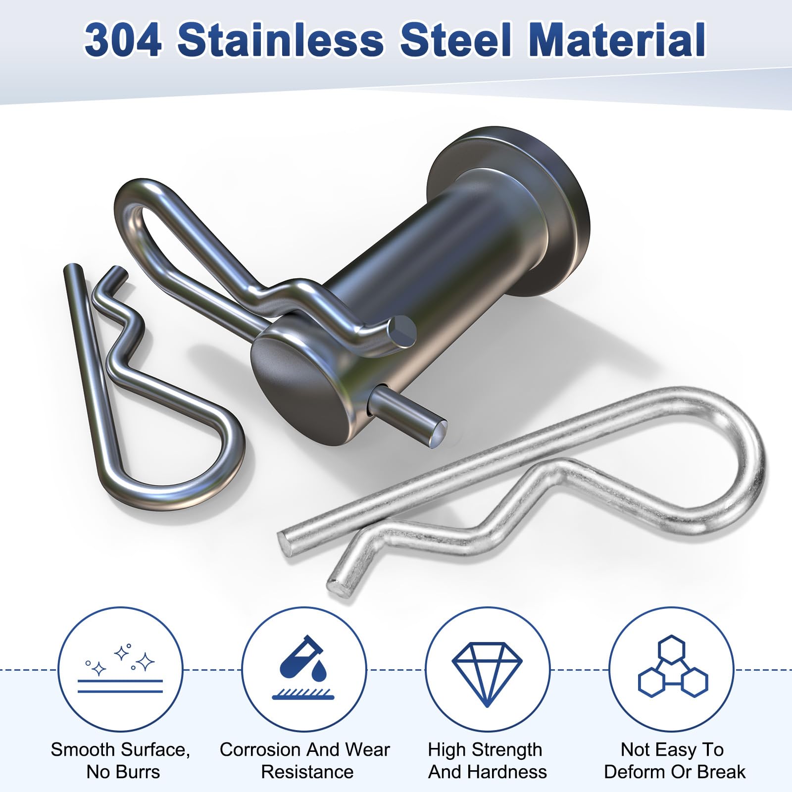 M METERXITY 20-Pack R-Shaped Cotter Pin - Image 2
