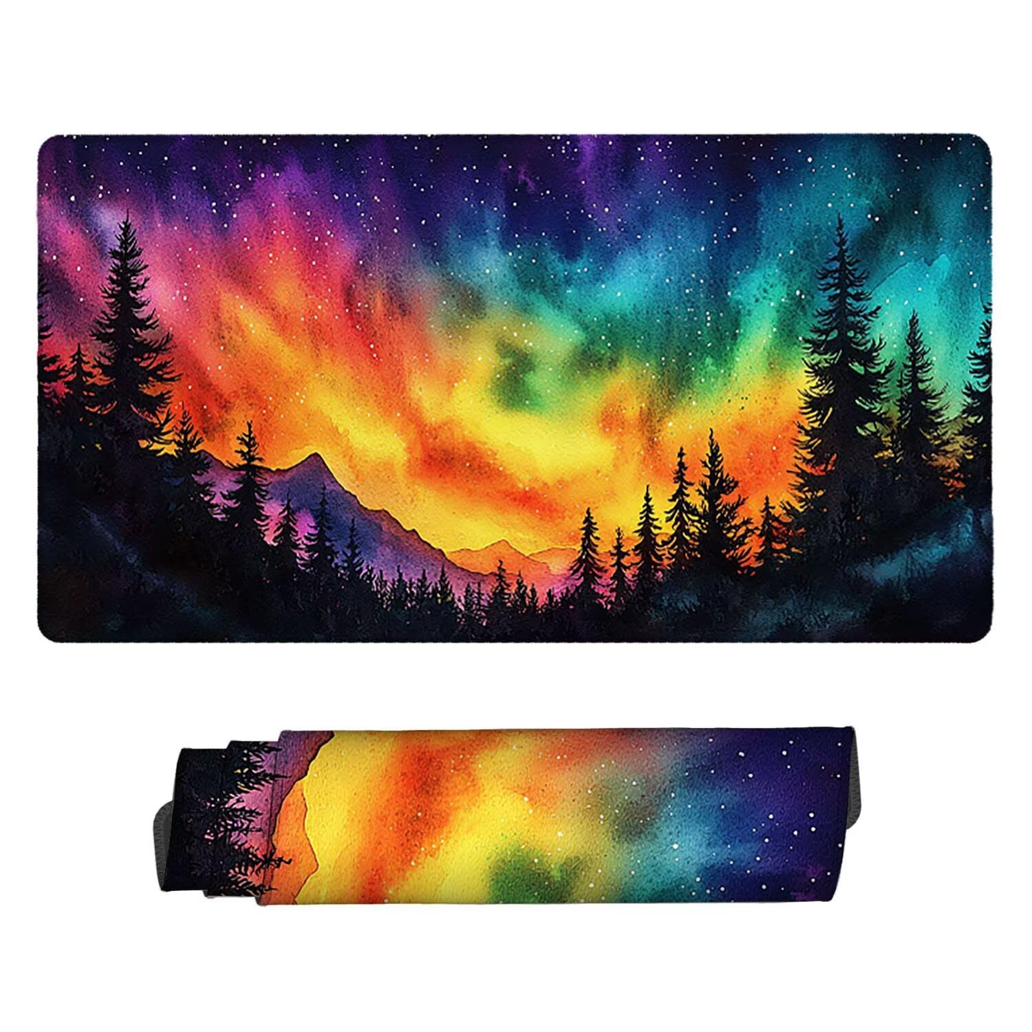 Podkładka pod mysz do gier, 1600 x 800 mm, XXL, duża gamingowa podkładka pod mysz, wodoodporna podkładka pod mysz, długa podkładka na biurko z przeszytymi krawędziami, mata na biurko z gumową podstawą