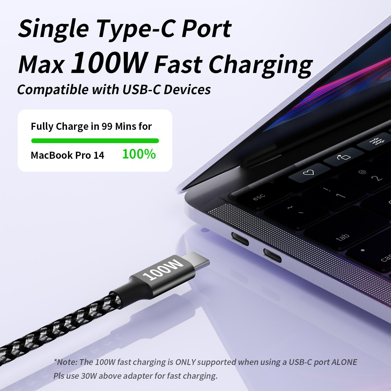 Cable de carga múltiple USB C de 100 W con chip E-Mark, cable de carga rápida USB C 3 en 1, cable de carga múltiple universal con tipo C, micro USB, puerto IP para iPhone 16/15/14/teléfonos celulares
