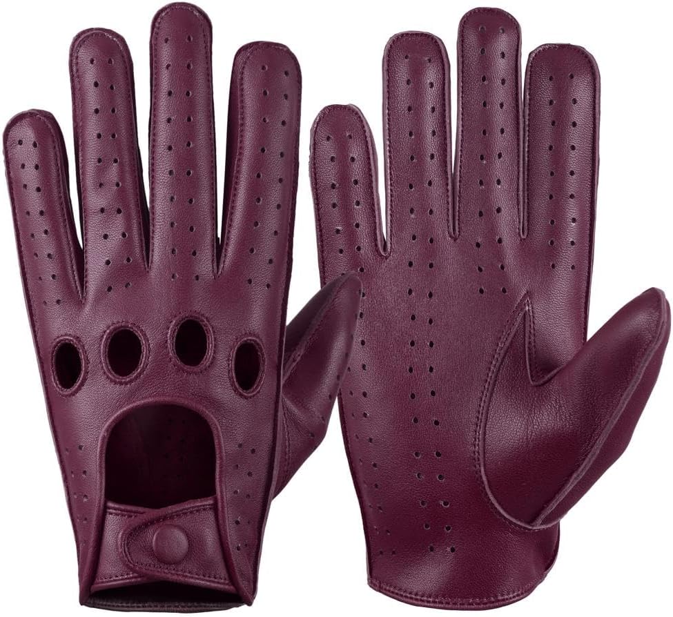 Mens Gloves, Leather Gloves for Driving, Motorcycle Gloves, Driving Gloves for Men - Image 4