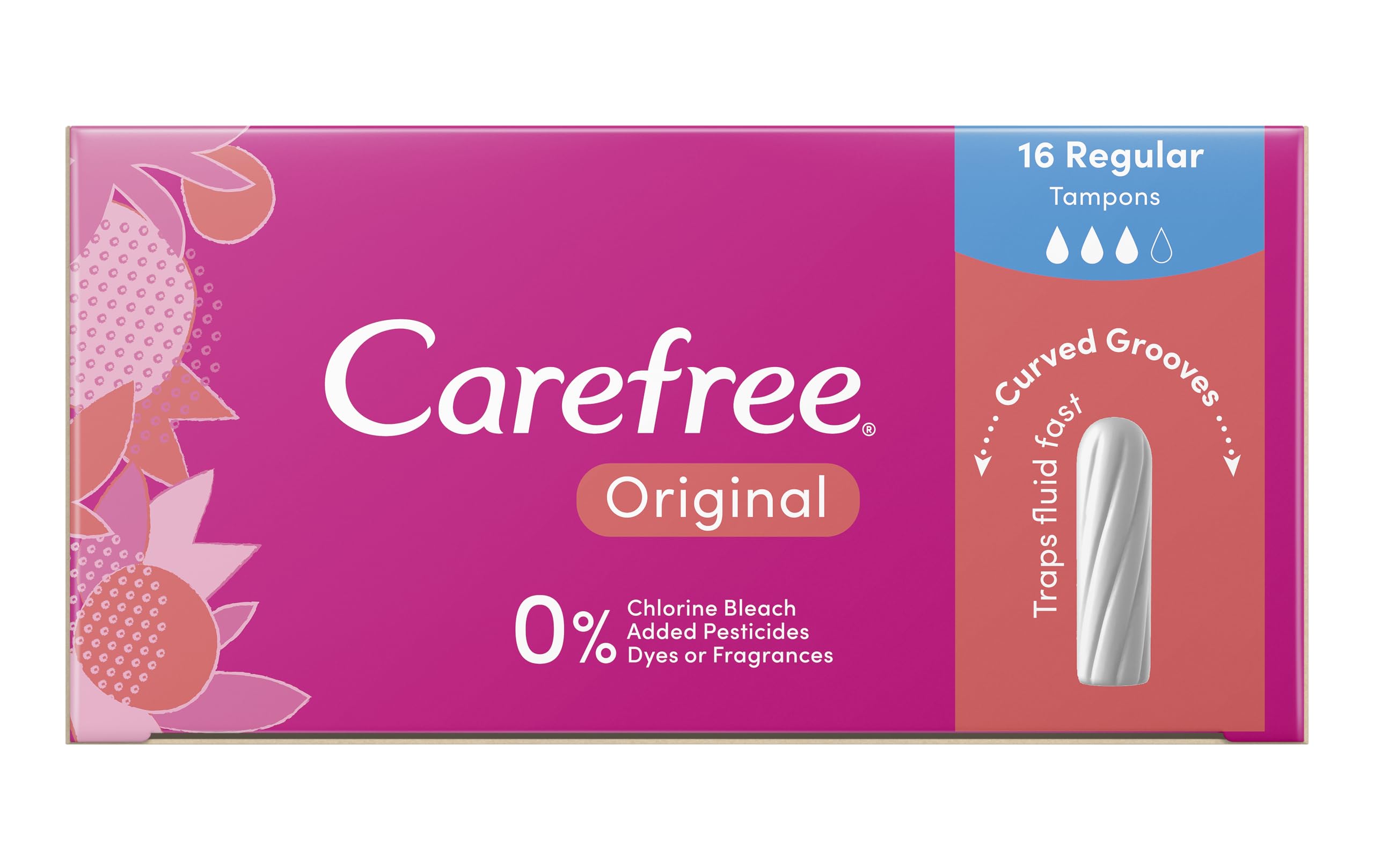 Carefree Original Regular Tampons 16 pack
