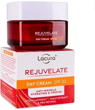 Lacura Rejuvelate Face Cream   Anti-Ageing - Moisturiser with Retinol, SPF 30 & Peptides   Hydrating Firming Skincare 50ml Day Cream